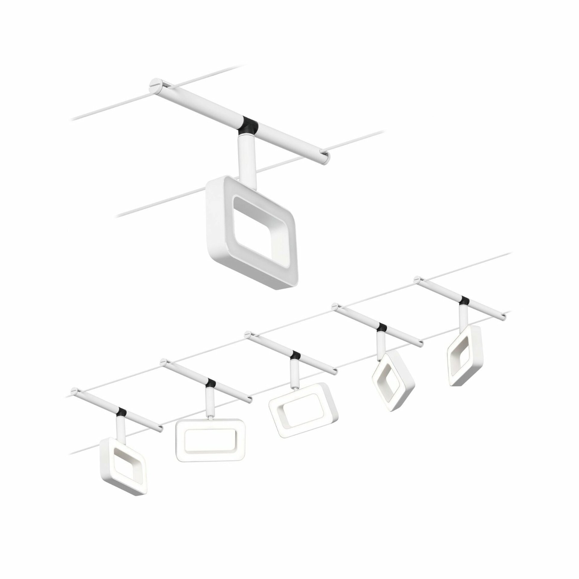 PAULMANN LED lankový systém Frame základní sada 5x4,8W 3000K 230/12V bílá mat/chrom