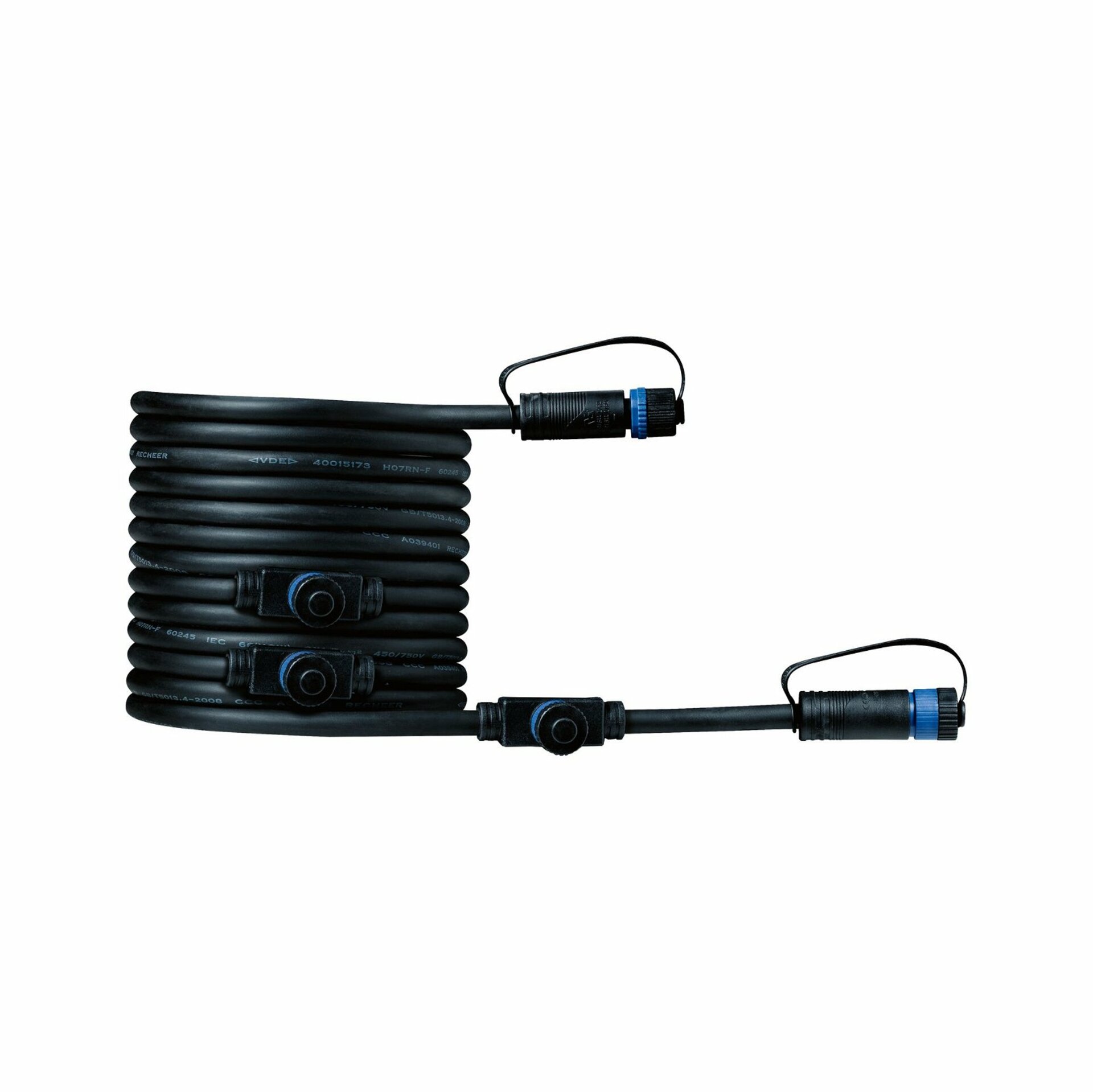 Levně PAULMANN Plug & Shine kabel 5m 4 výstupy IP68 černá