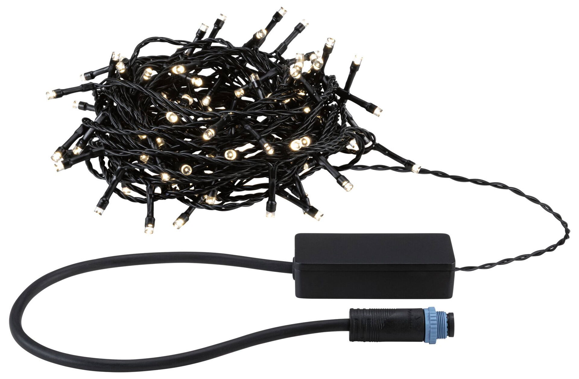Levně PAULMANN Plug & Shine LED světelný řetěz Yuna teplá bílá 12,4m IP44 2,5W černá