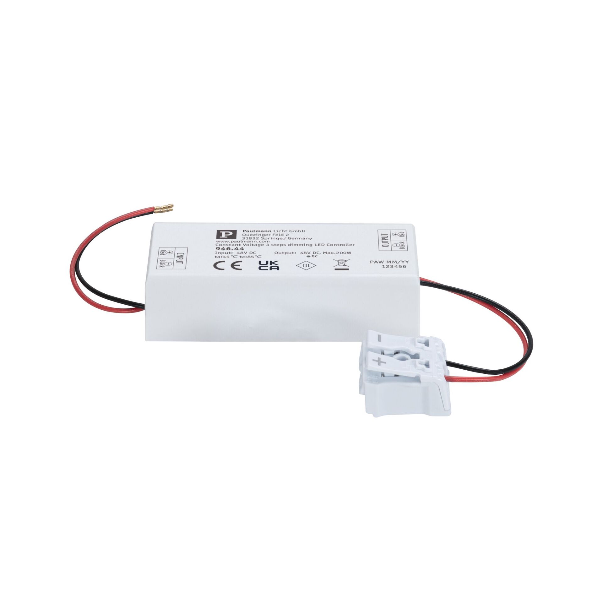 Levně PAULMANN ULine příslušenství 3-krokový-stmívač max. 200W 48V 80x35mm bílá