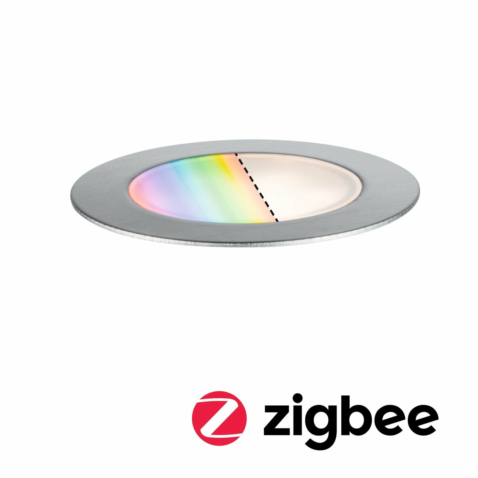 PAULMANN Plug & Shine LED zemní svítidlo Smart Home Zigbee Floor RGBW samostatné svítidlo IP67 RGBW 2W ocel 947.51