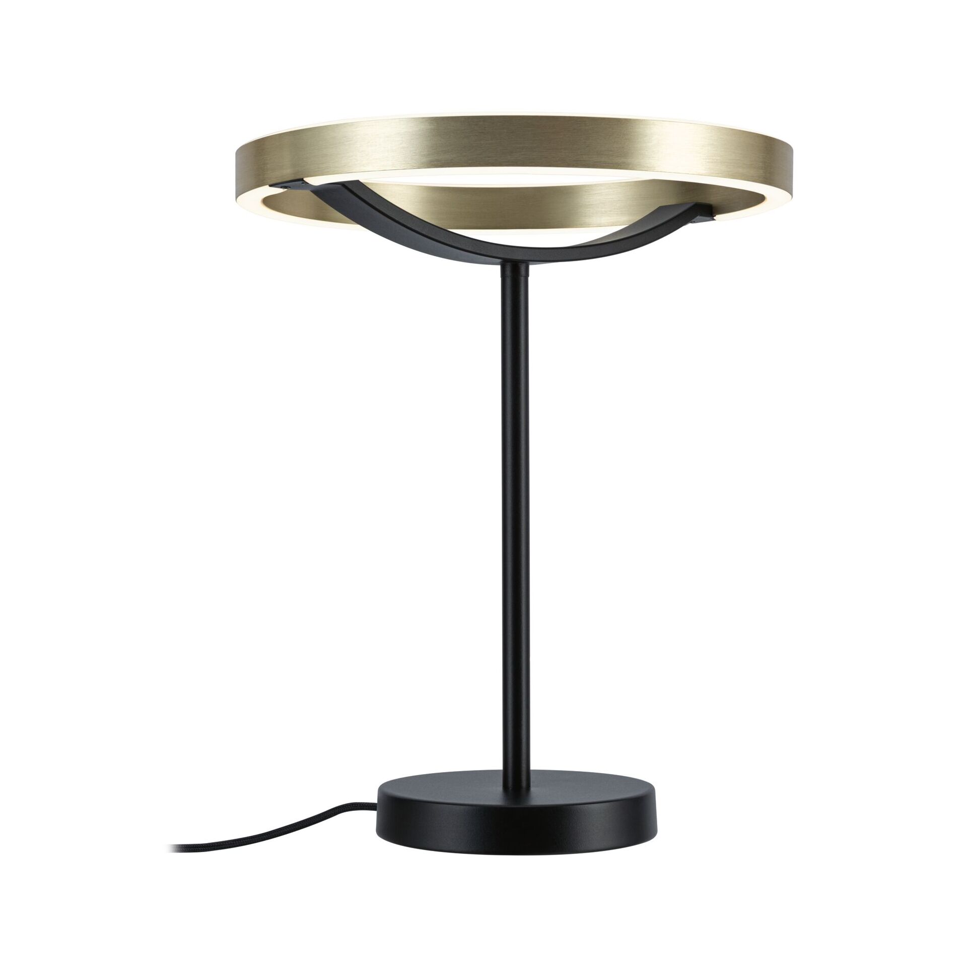 Levně PAULMANN LED stolní lampa 3-krokové-stmívatelné Melira 2700K 10W černá mat/zlatá