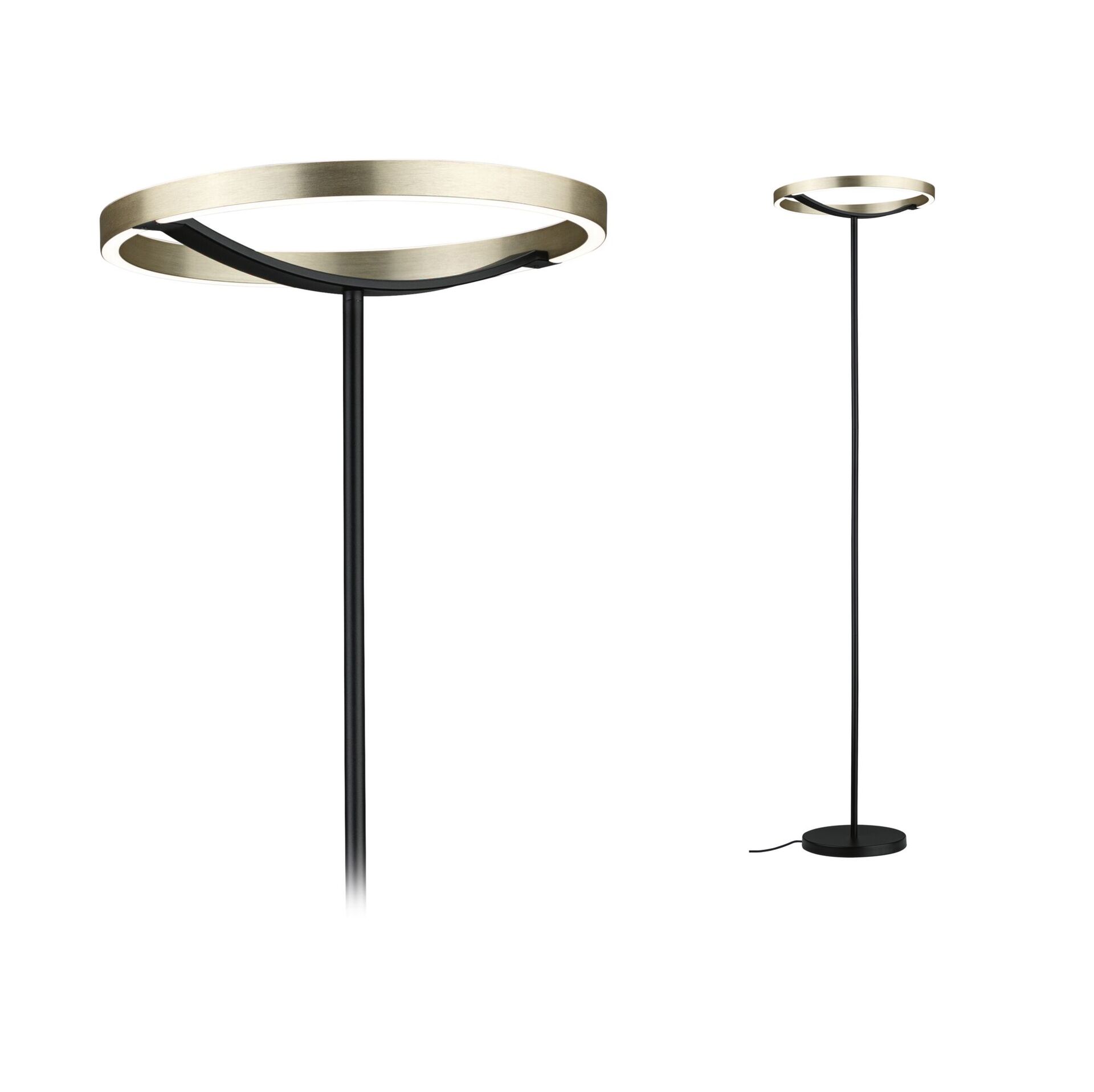 Levně PAULMANN LED stojací svítidlo 3-krokové-stmívatelné Melira 2700K 1570mm 17,5W černá mat/zlatá