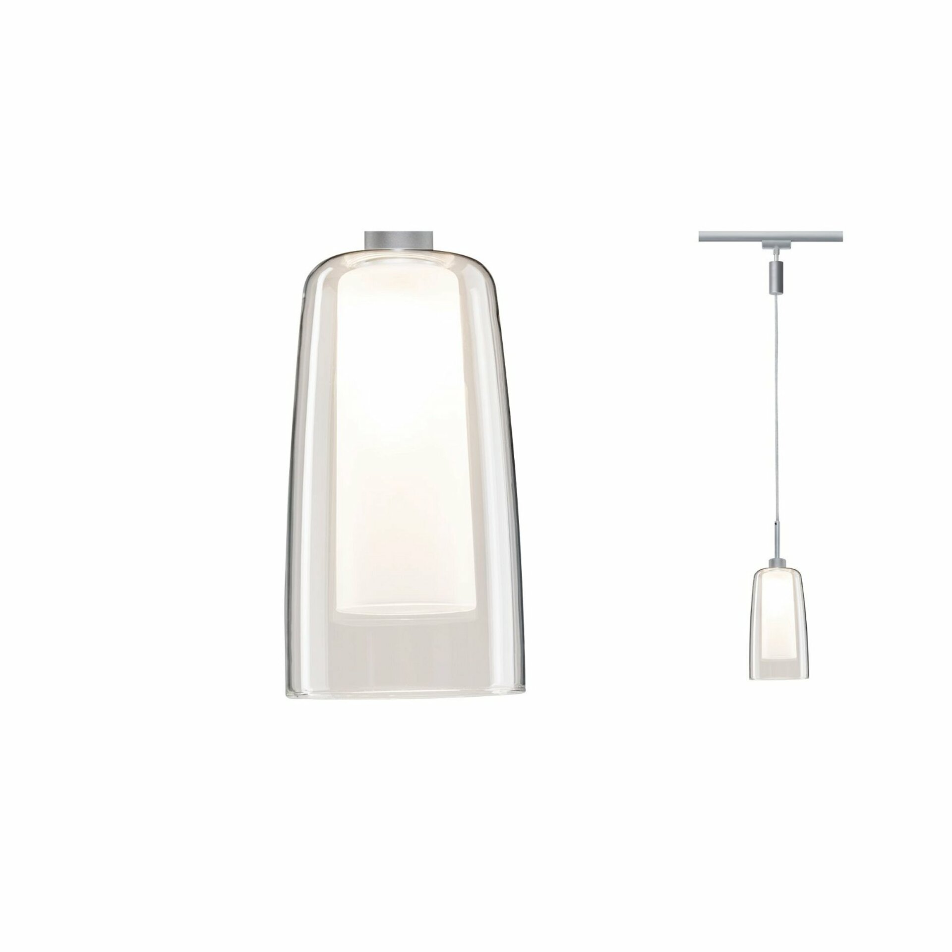 Paulmann URail LED Pendulum Arido II 5W GU10 chrom mat čiré saténové sklo 949.98 P 94998