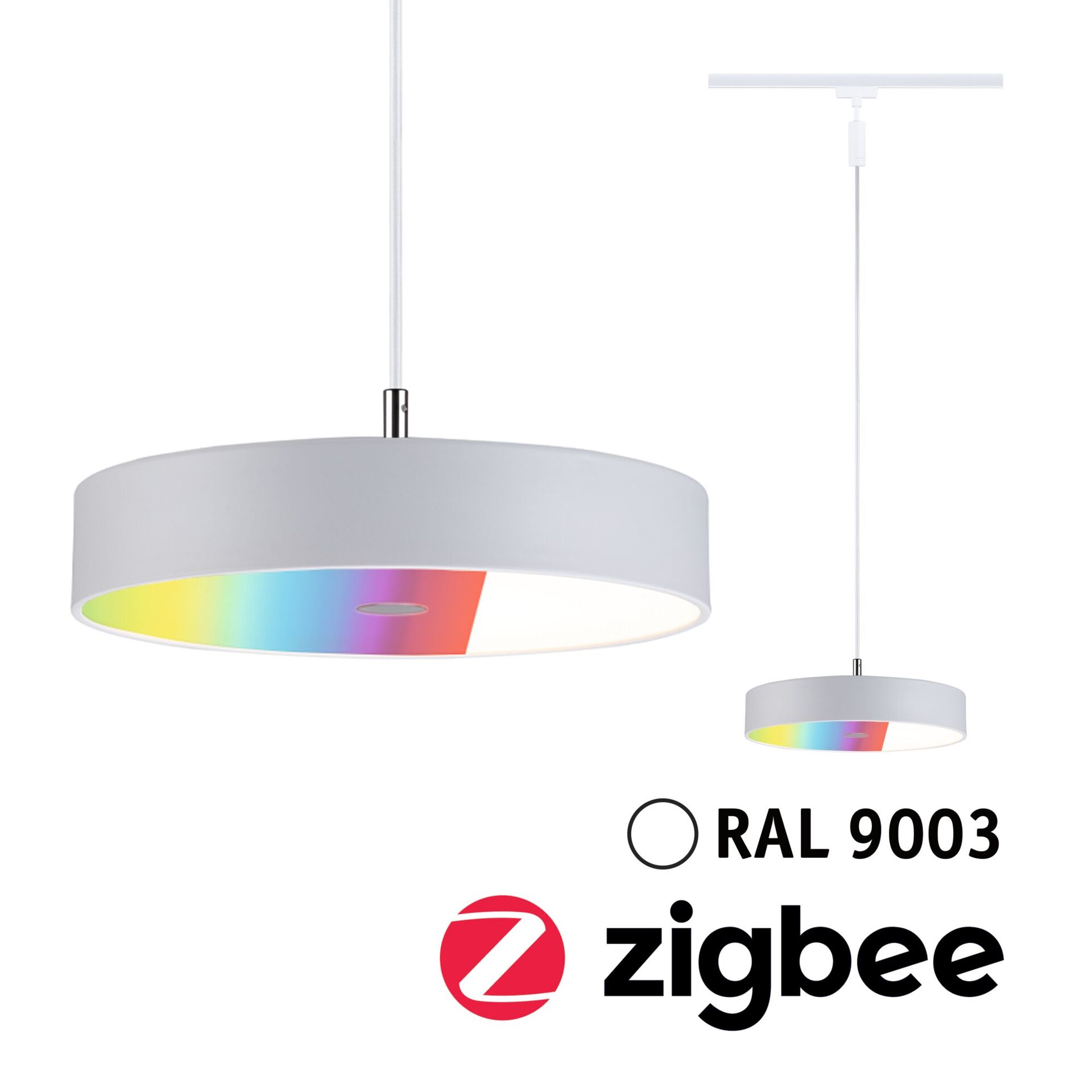 Levně PAULMANN URail závěs Smart Home Zigbee 3.0 Hildor RGBW 10W RGBW+ stmívatelné 230V bílá