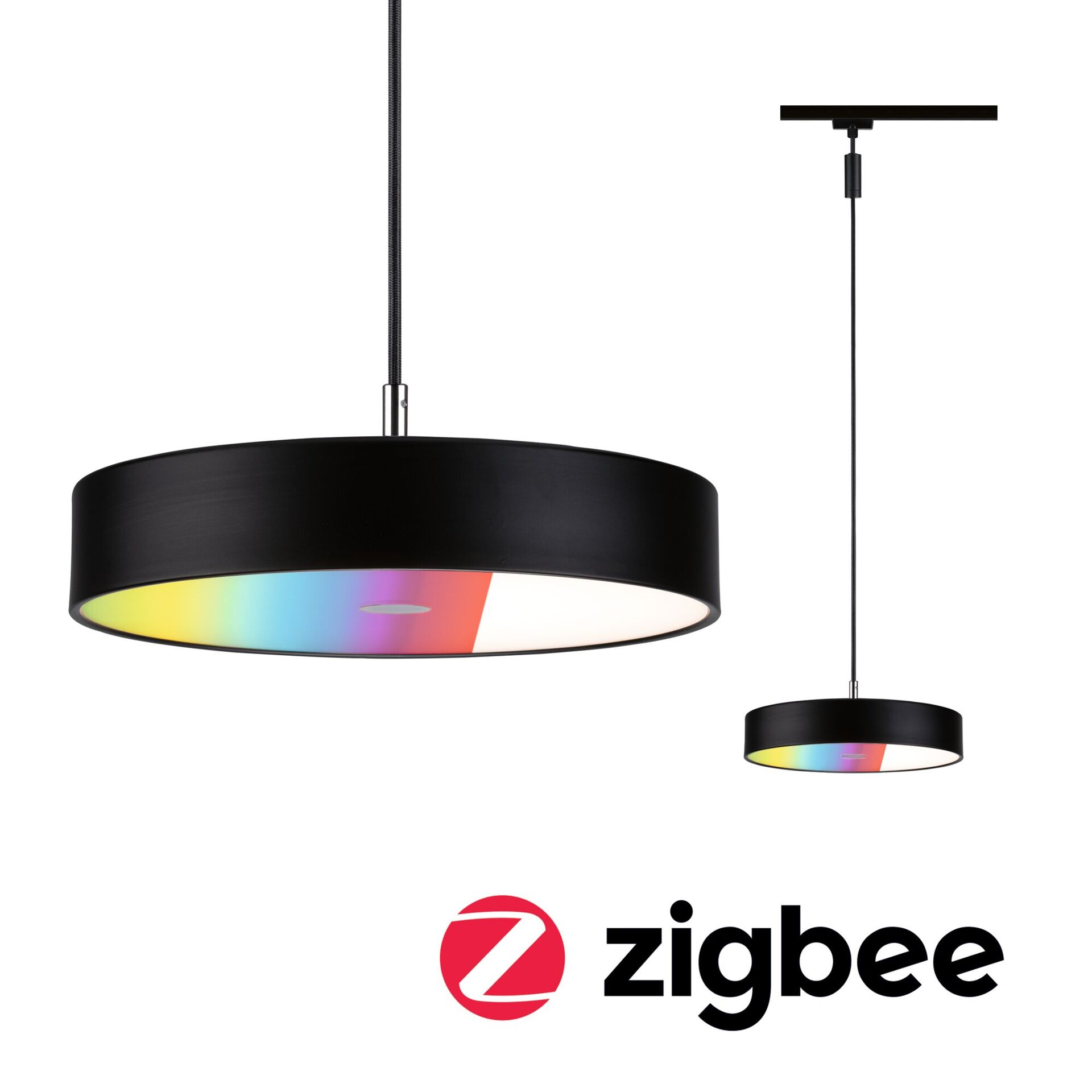 Levně PAULMANN URail závěs Smart Home Zigbee 3.0 Hildor RGBW 10W RGBW+ stmívatelné 230V černá mat