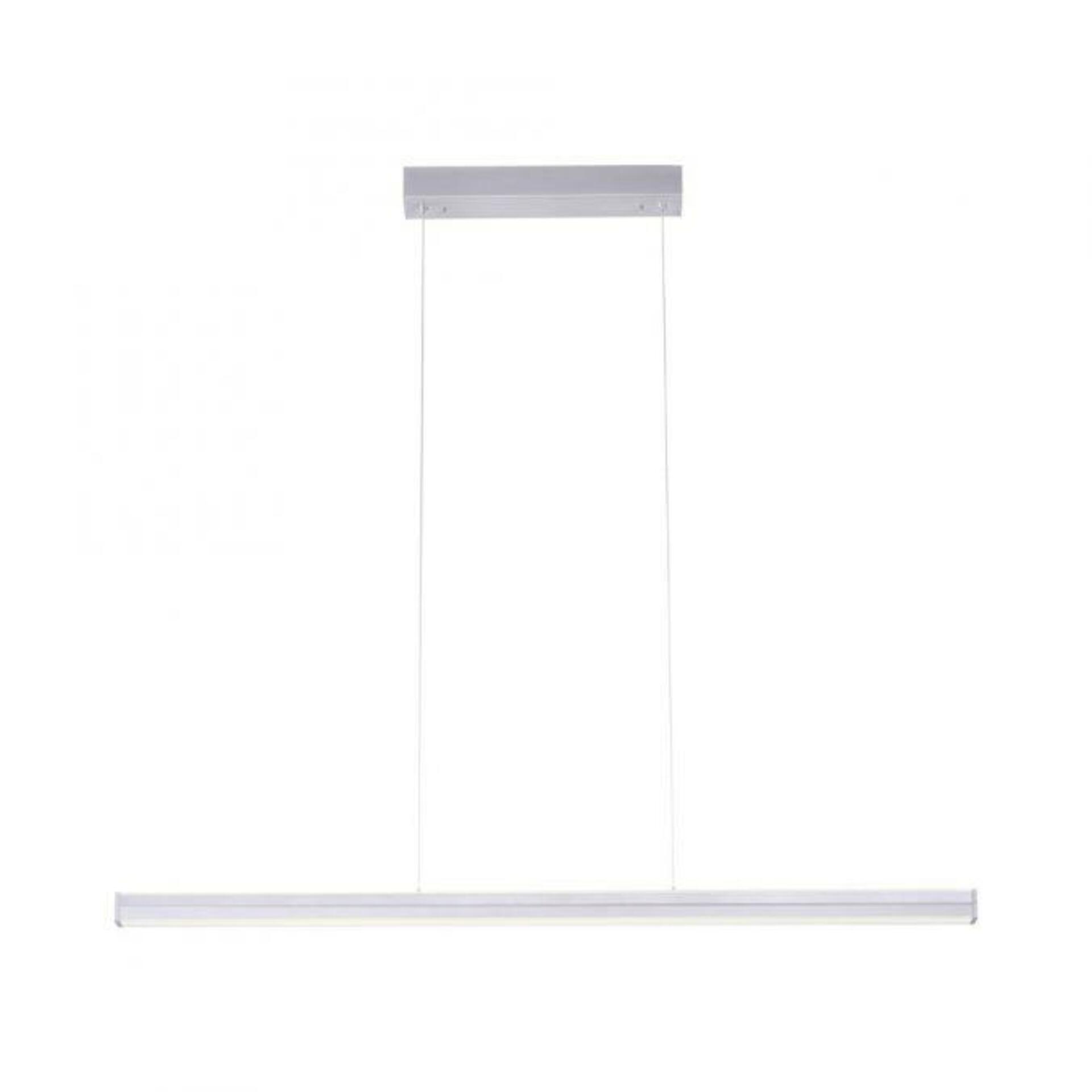 PAUL NEUHAUS LED závěsné svítidlo, barva ocel, stmívač, lineární design, CCT, nastavitelná výška 2700-5000K