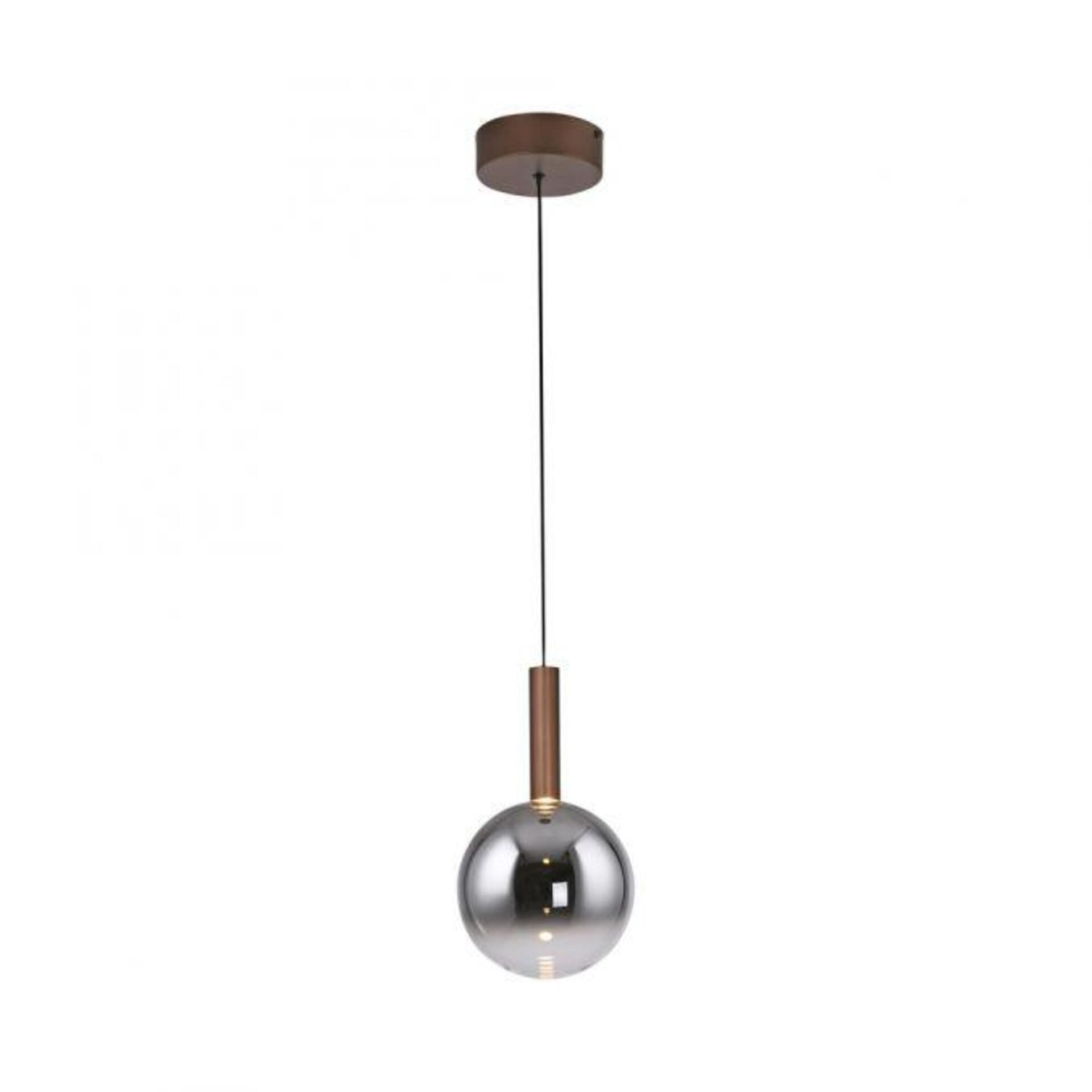 Levně PAUL NEUHAUS LED závěsné svítidlo BOWL, hnědé, 1-ramenné,stmívatelné, nastavitelná výška SimplyDim 2700K