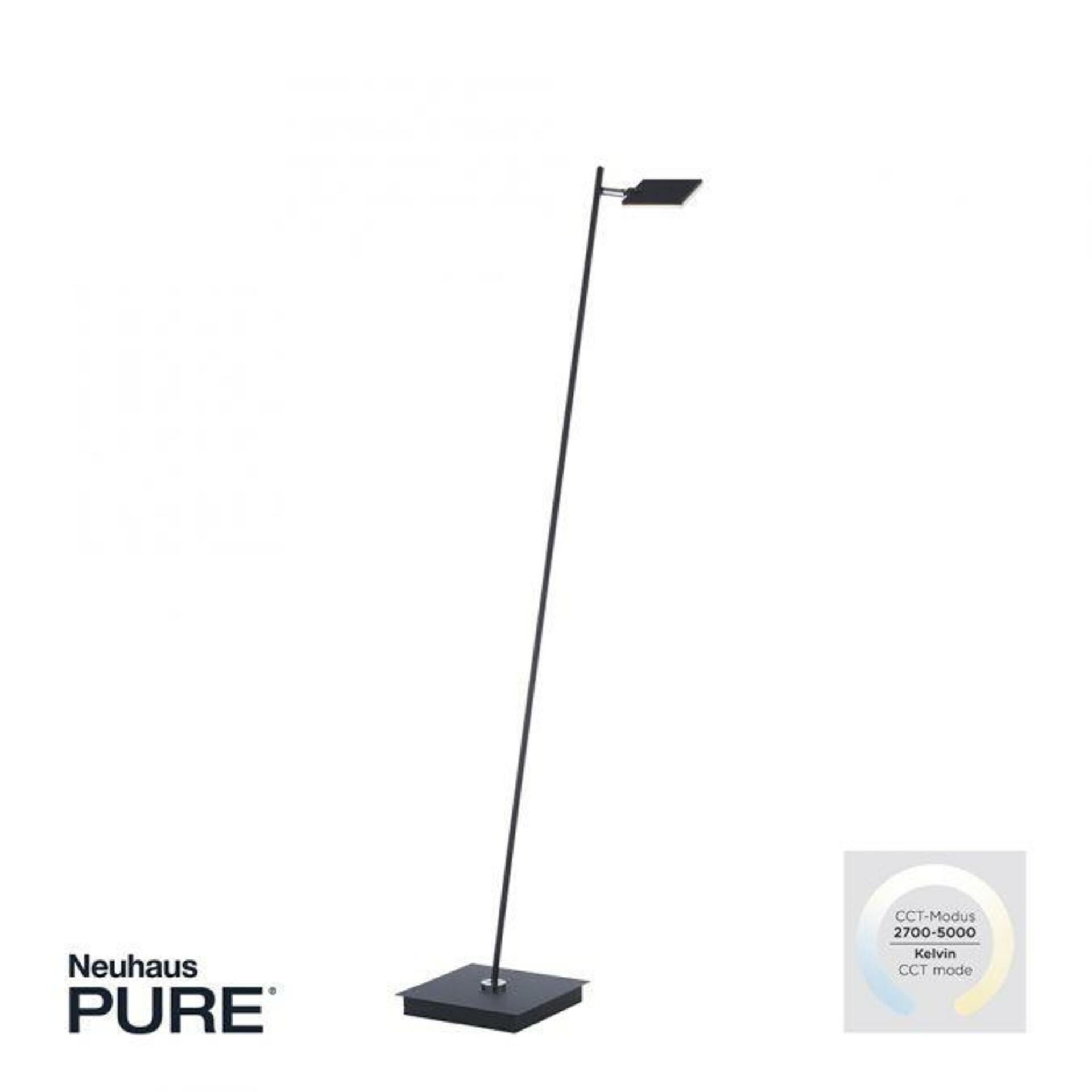 PAUL NEUHAUS PURE MIRA LED stojací svítidlo antracit, stmívatelné, nožní vypínač 2700-5000K