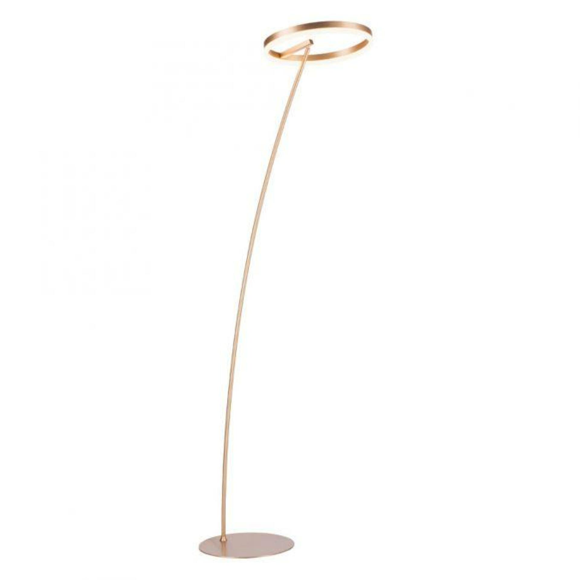 PAUL NEUHAUS LED stojací lampa mosaz, nastavitelná, stmívatelná, teplá bílá 3000K