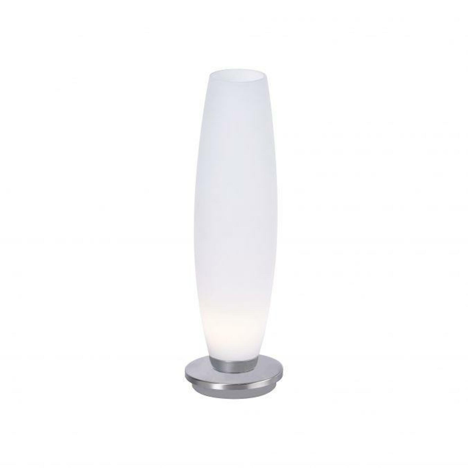 PAUL NEUHAUS LED stolní lampa z opálového skla v jednoduchém designu a stříbrnou nohou 2700K PN 4027-55