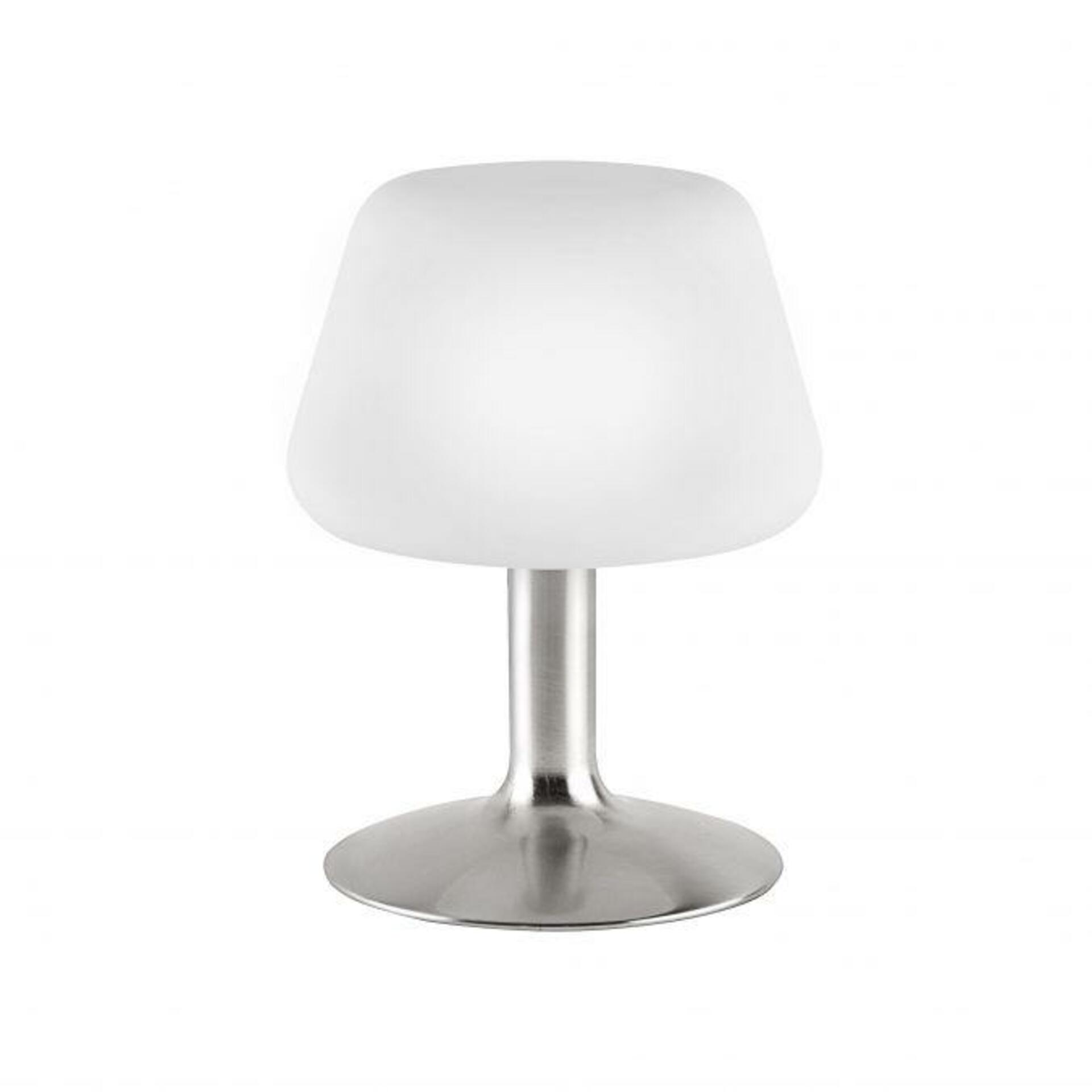 Levně PAUL NEUHAUS LED stolní lampa v oceli a stínítkem z opálového skla, teplá bílá barva vč. dotykového stmívání 3000K PN 4078-55