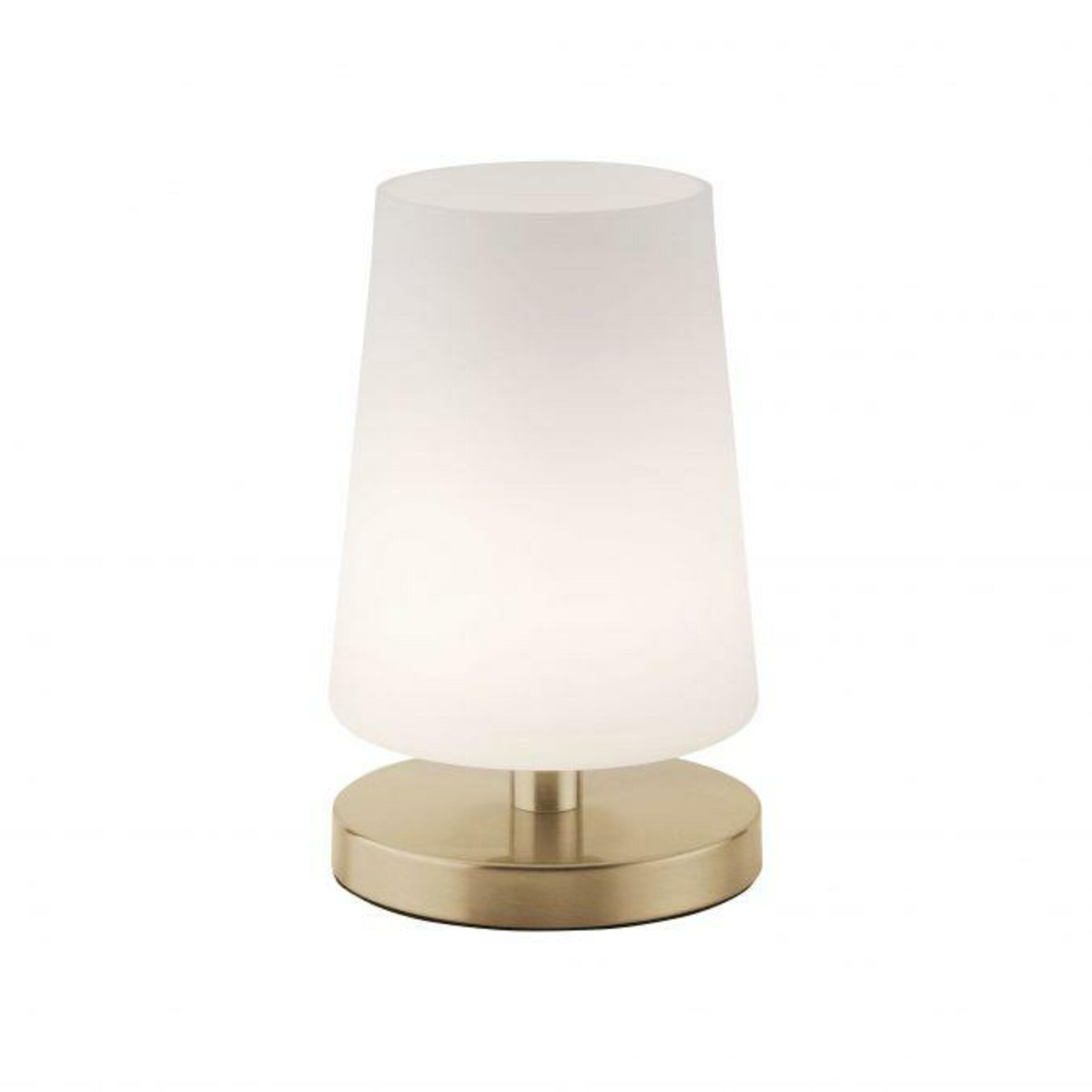 Levně PAUL NEUHAUS LED stolní lampa v matné mosazi s decentním podlouhlým stínítkem na lampu 3000K PN 4146-60