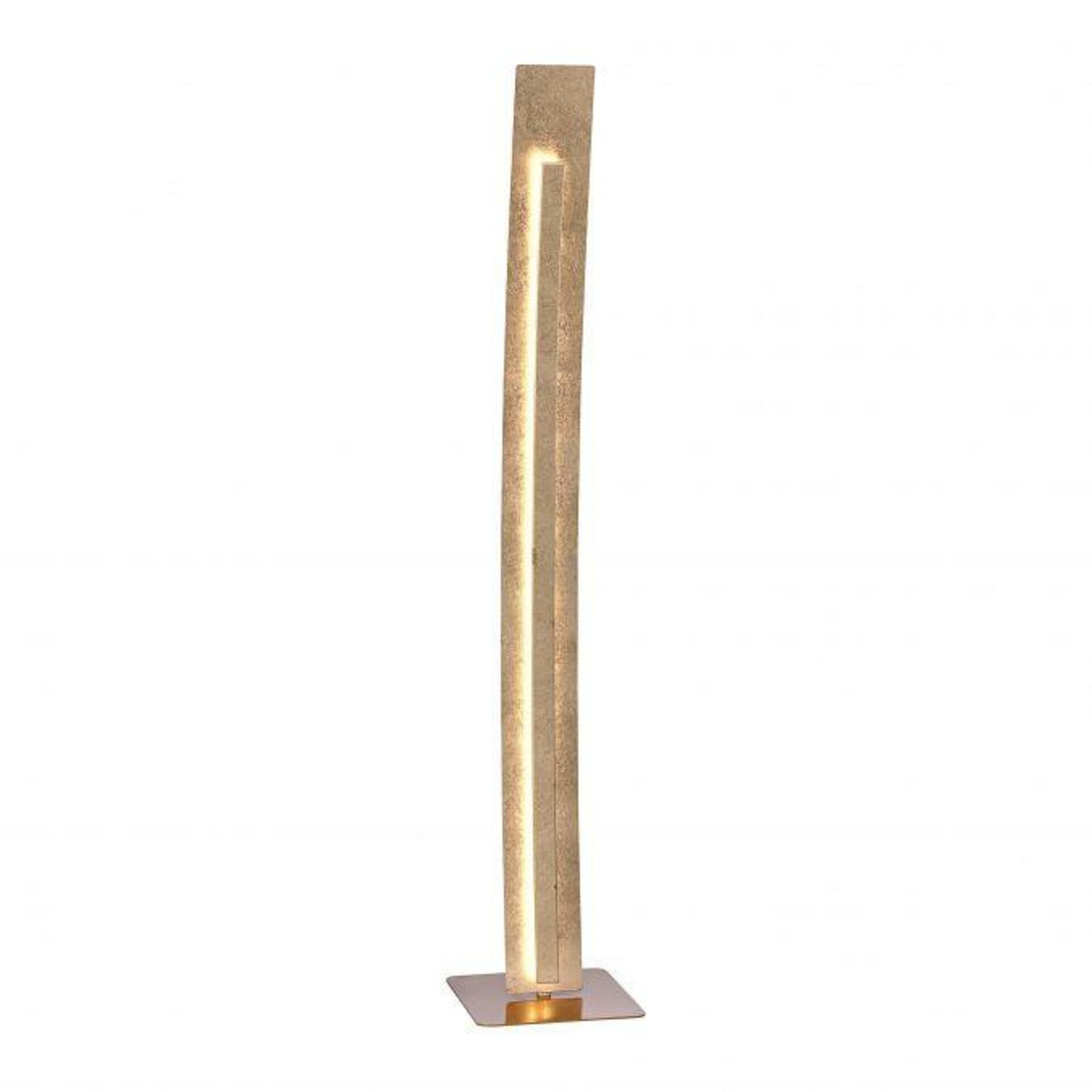 Levně PAUL NEUHAUS LED stojací svítidlo, design luku, imitace plátkového zlata 3000K PN 603-12