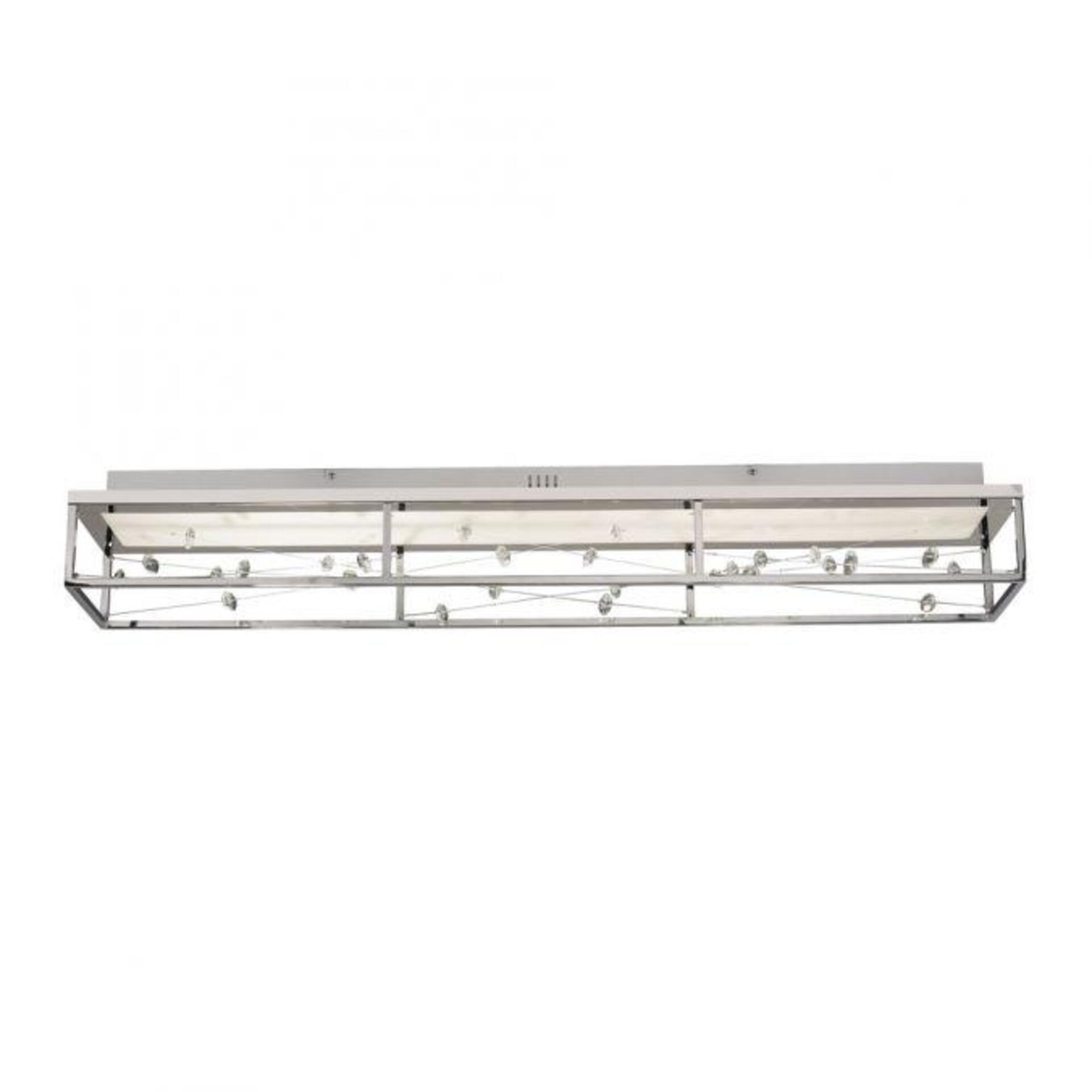 Levně PAUL NEUHAUS LED stropní svítidlo SKINA, chrom, hranaté, stmívatelné, dálkový ovladač, paměťová funkce 2700-5000K