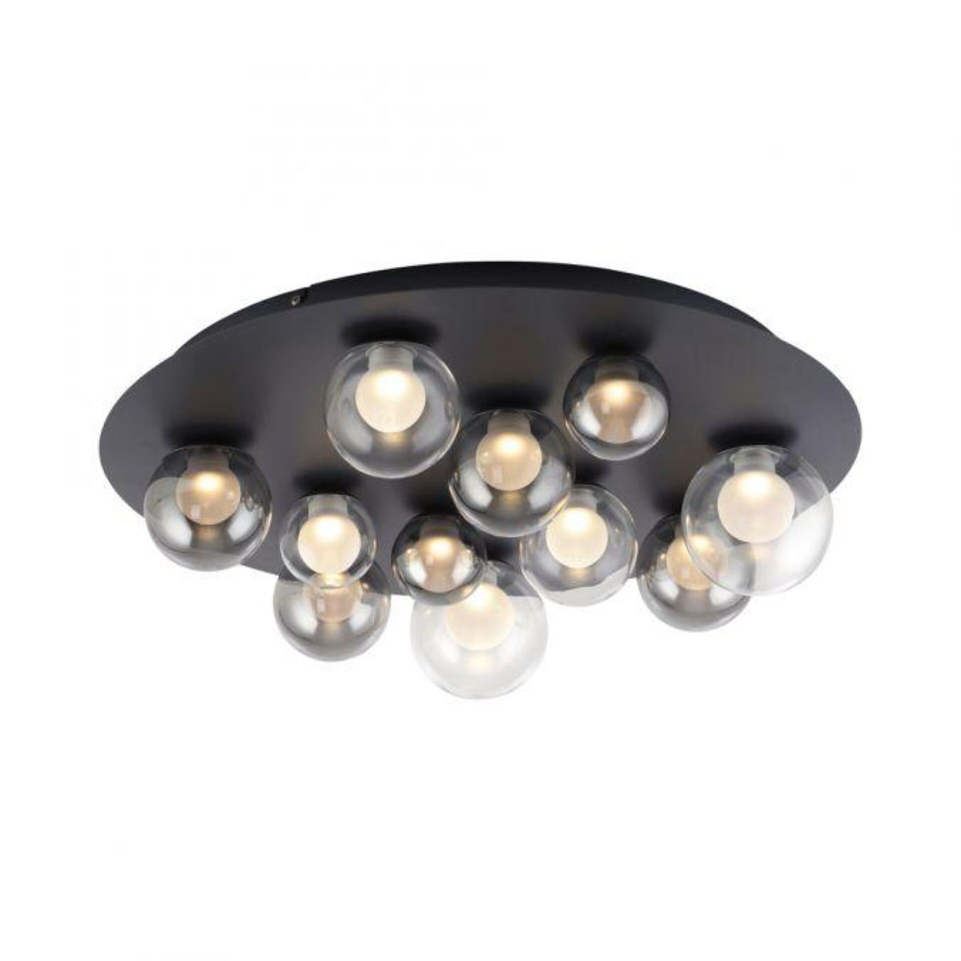 Levně PAUL NEUHAUS LED stropní svítidlo PURE Popup, mystická šedá, stmívatelné, dálkový ovladač, paměťová funkce 2200-5000K