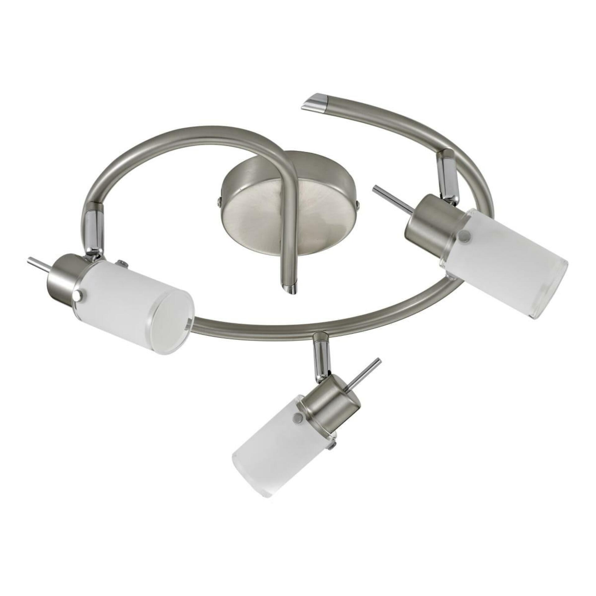 PAUL NEUHAUS LED stropní svítidlo, kruhové, ocel, sklo, 3-ramenné 3000K LD 11933-55