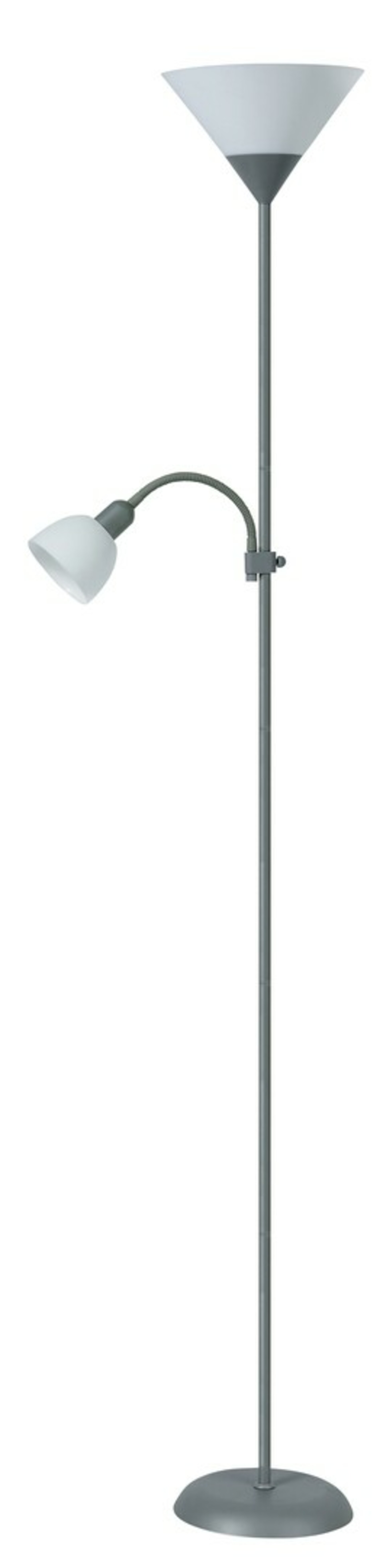 Levně Rabalux stojací lampa Action E27 1x MAX 100W + E14 1x MAX 25W stříbrná 4028