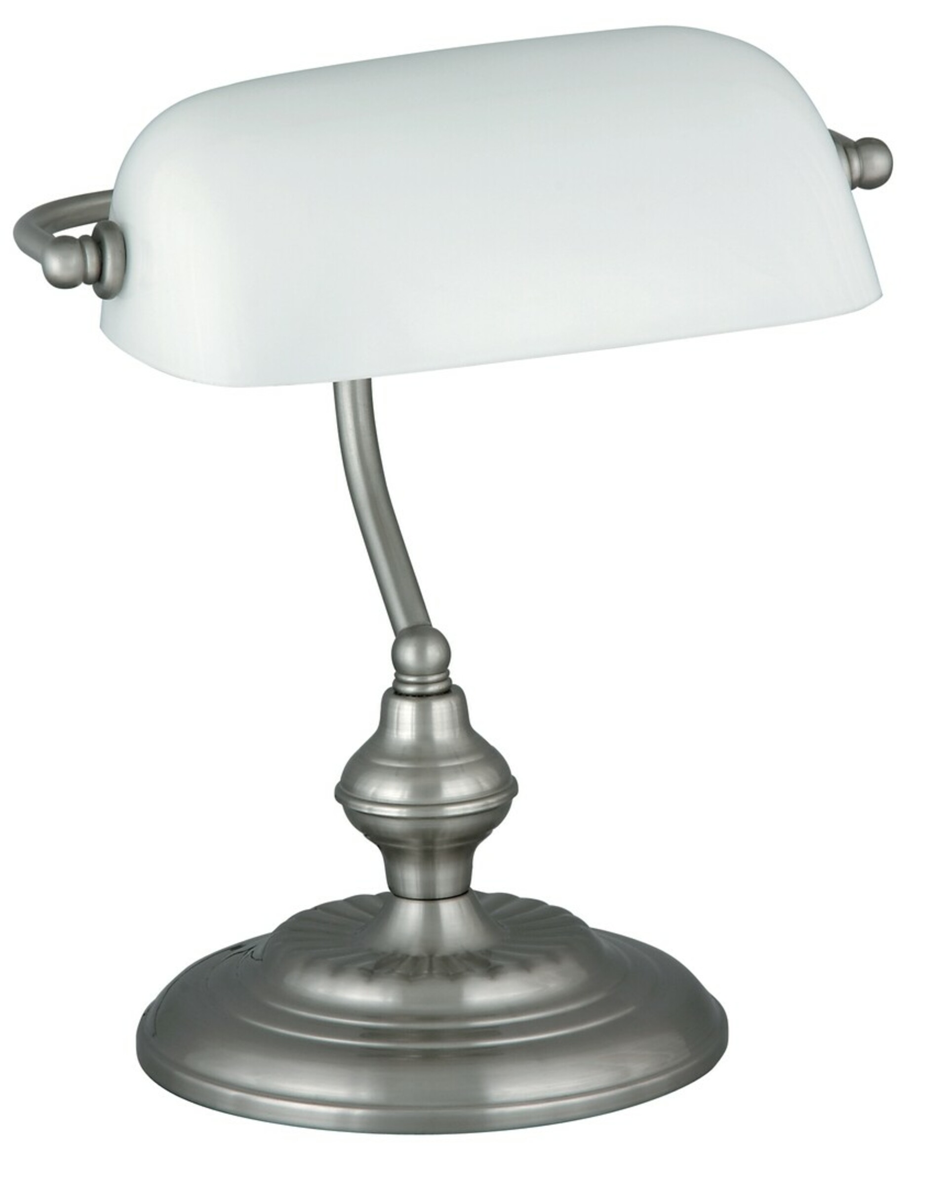 Levně Rabalux stolní lampa Bank E27 1x MAX 60W saténová chromová 4037