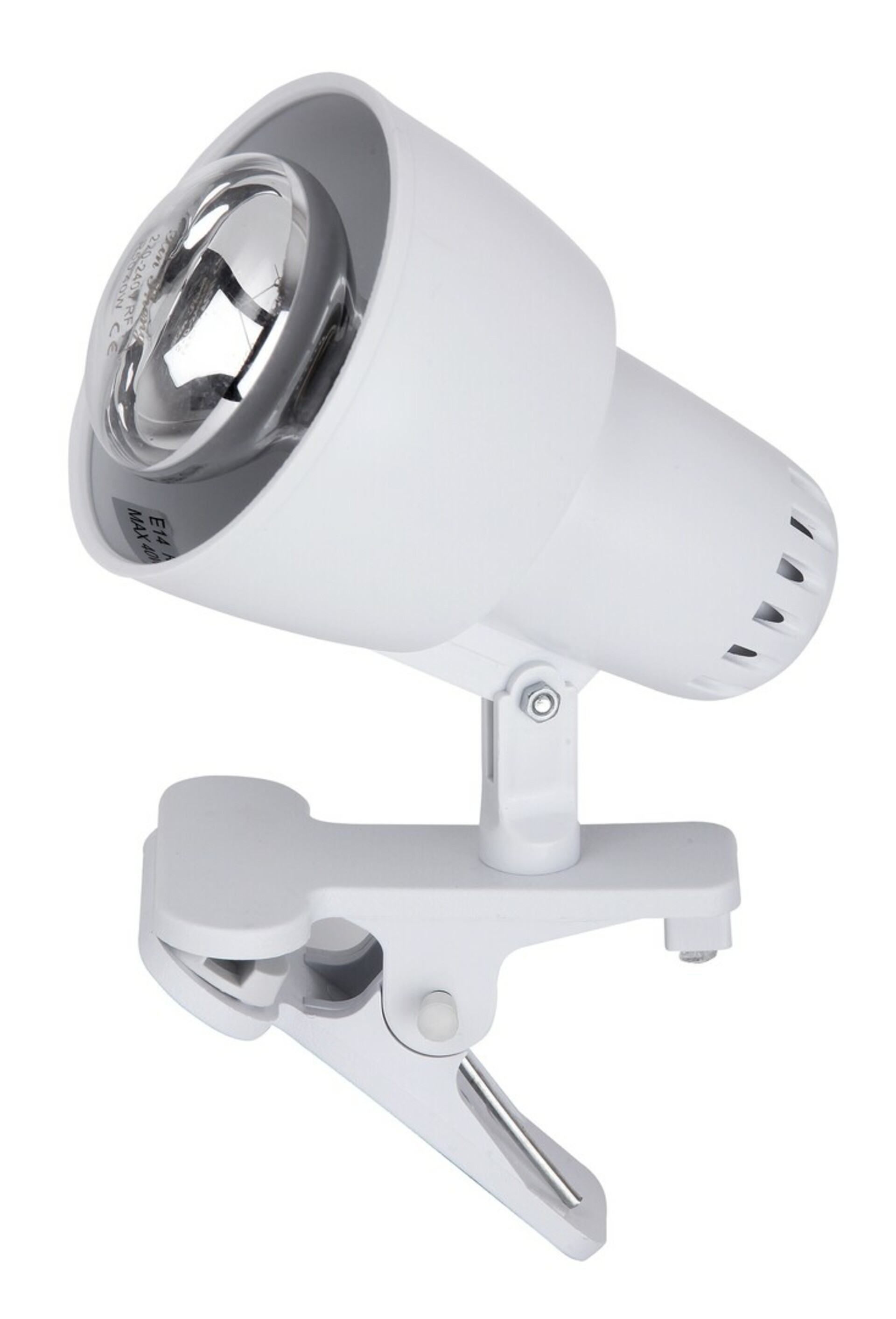 Levně Rabalux stolní lampa Clip E14 R50 1x MAX 40W bílá 4356