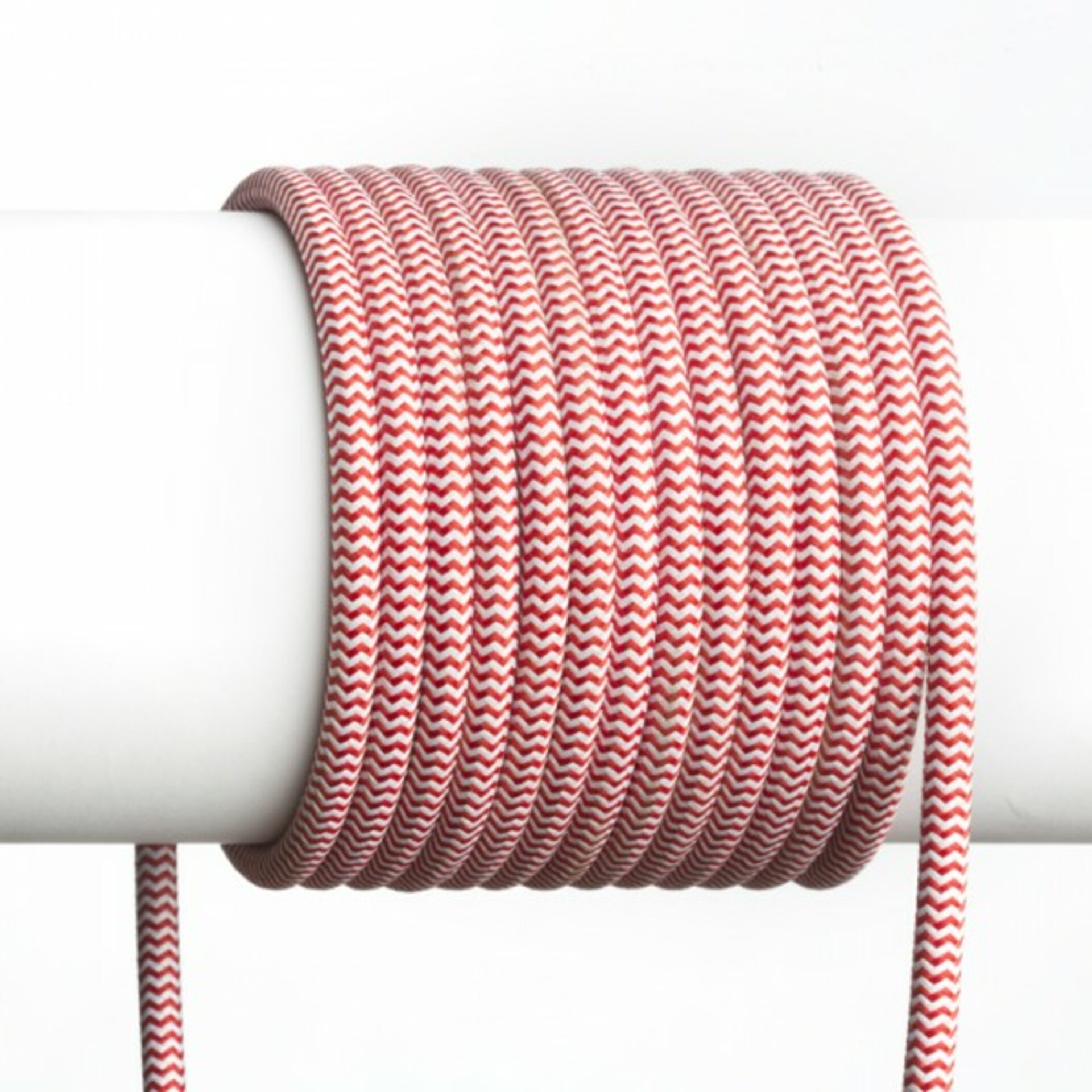 Levně RENDL FIT 3X0,75 1bm textilní kabel červená/bílá R12227