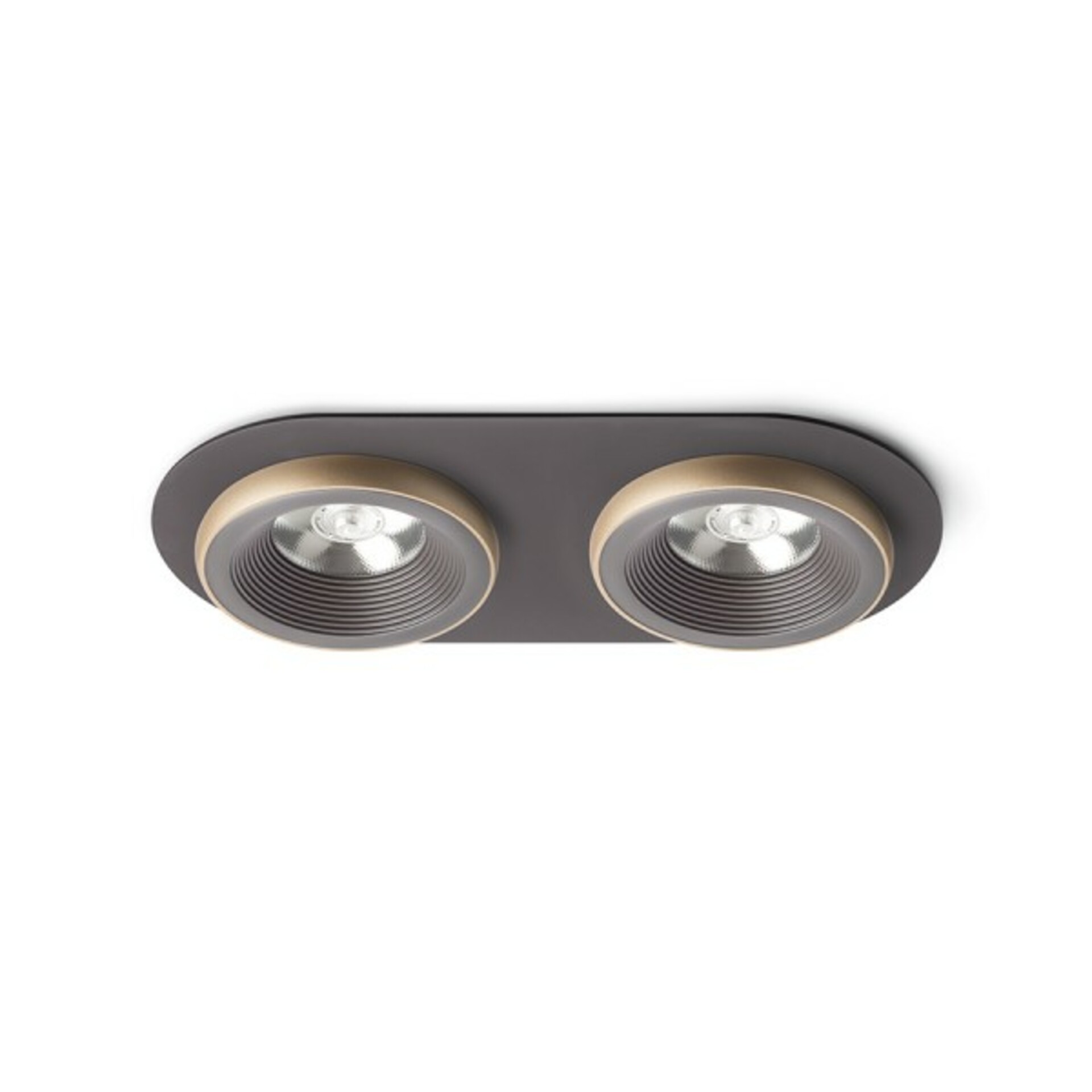 Levně RENDL SHARM R II zápustná hnědá/perleťová zlatá 230V LED 2x10W 24° 3000K R13242