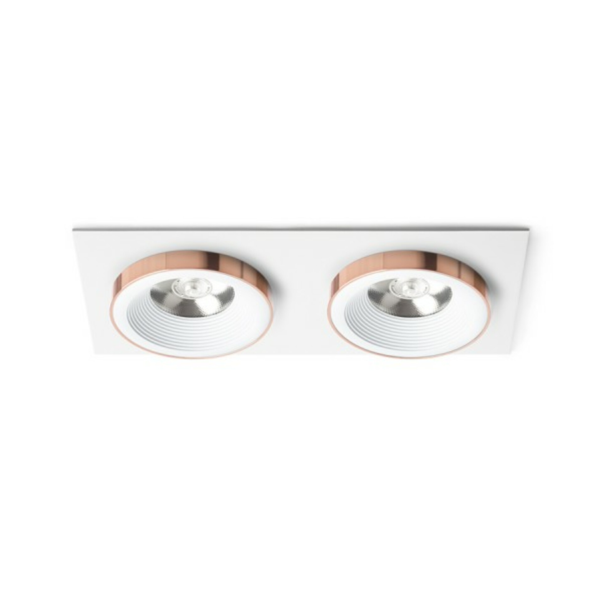Levně RENDL SHARM SQ II zápustná bílá měď 230V LED 2x10W 24° 3000K R13255