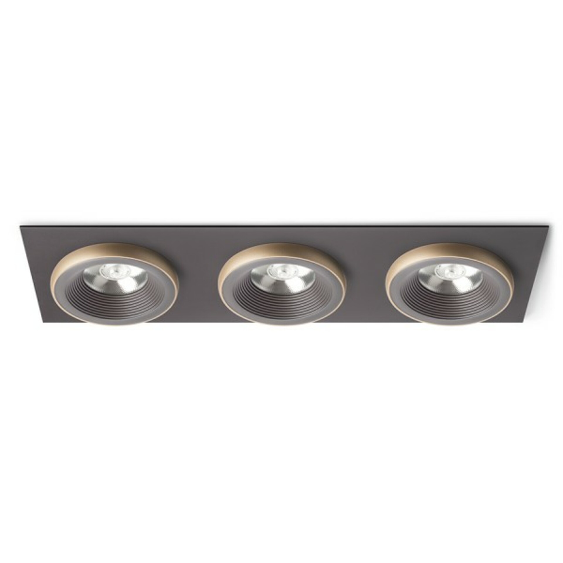 RED - DESIGN RENDL RENDL SHARM SQ III zápustná hnědá/perleťová zlatá 230V LED 3x10W 24° 3000K R13262