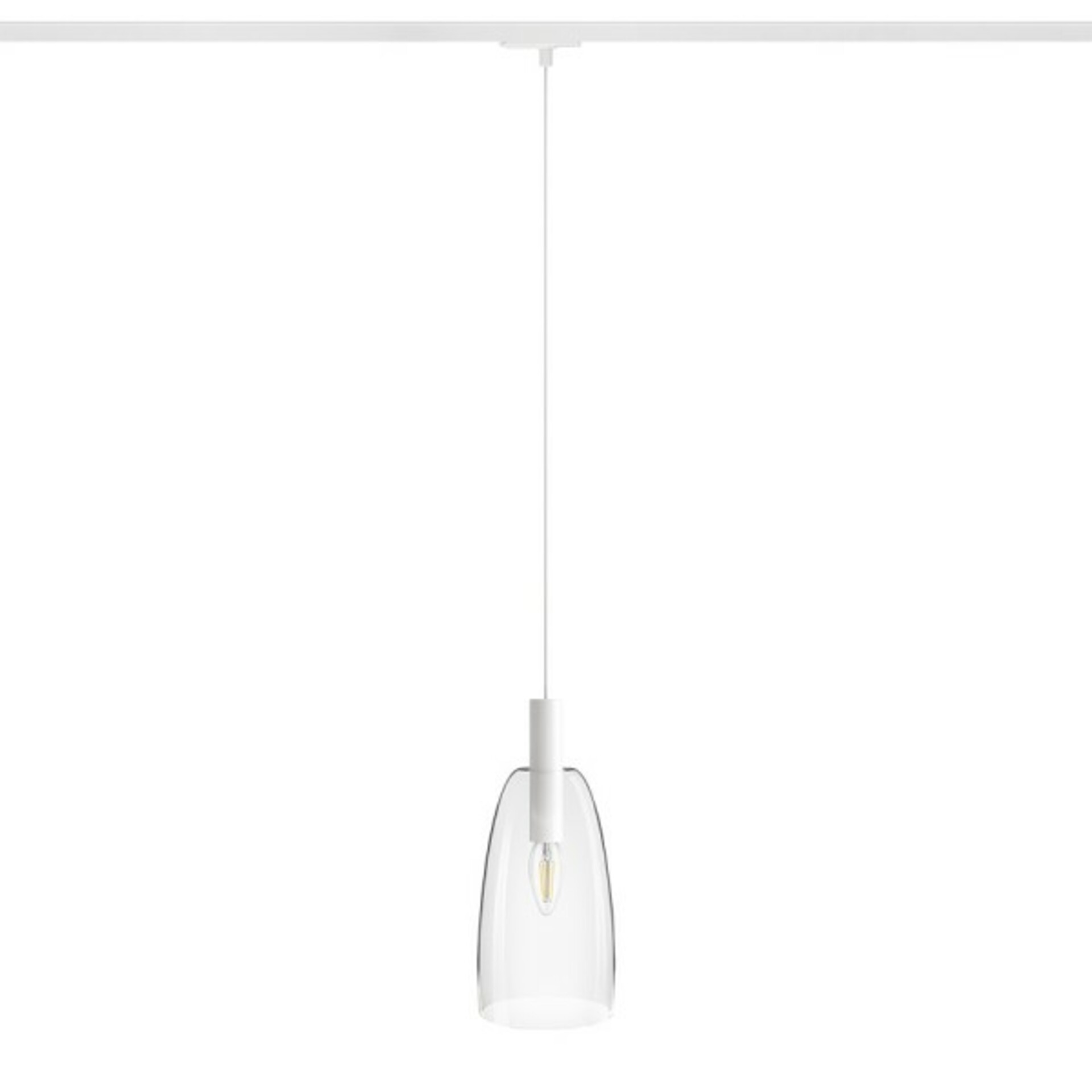 Levně RENDL BELLINI L E14 pro jednookr. lištu závěsná bílá čiré sklo 230V E14 15W R13963