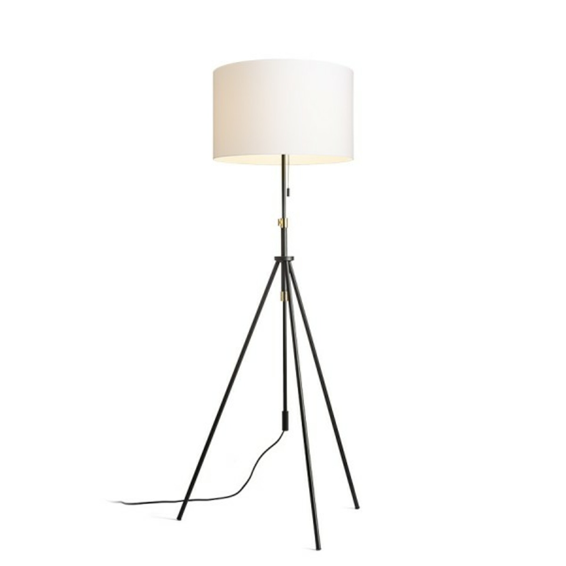 Levně RENDL LUTON/RON 55 stojanová Polycotton bílá/černá/kov 230V E27 11W R14067