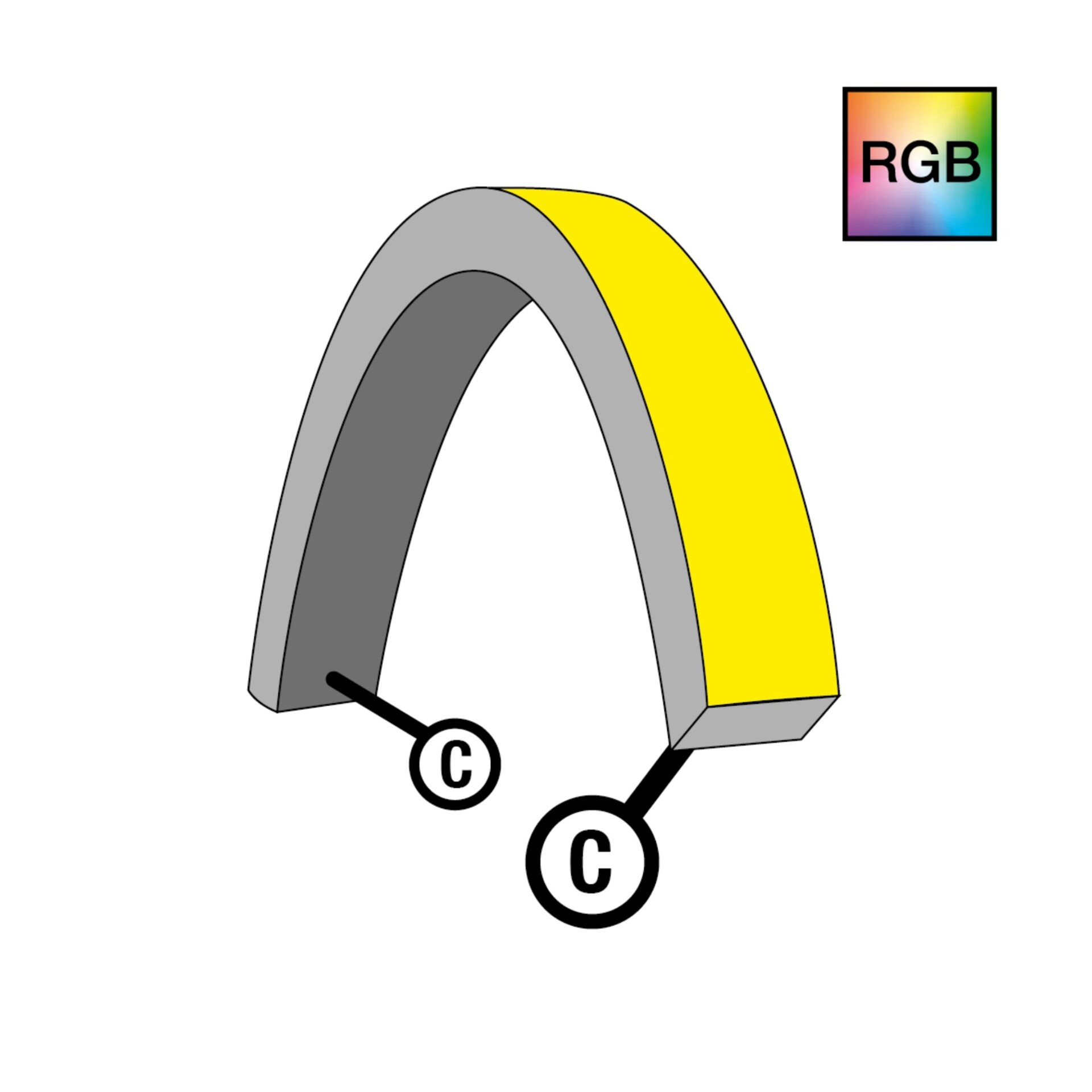 Levně SLC napájení pro NeonFlex 24V Top-Bend RGB C
