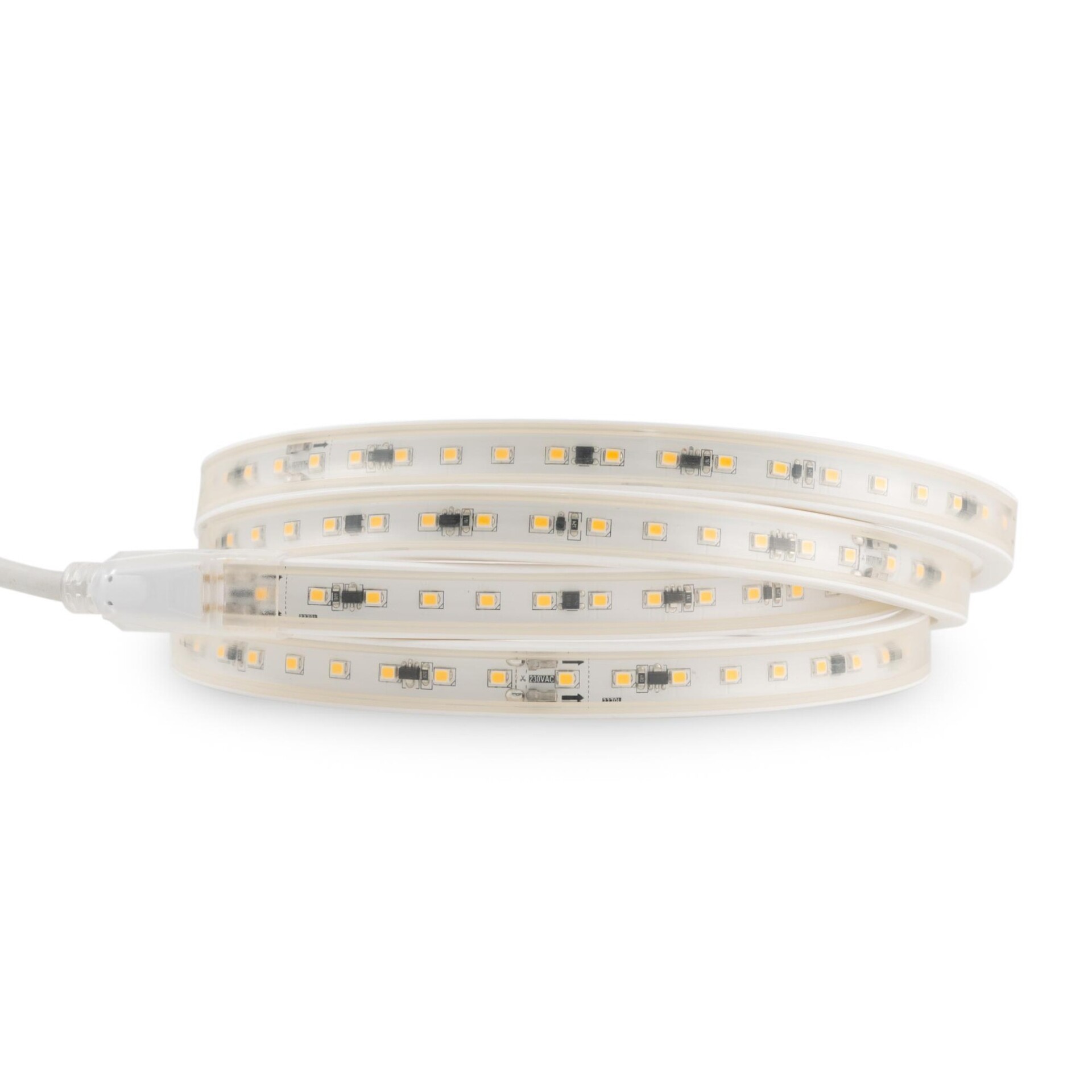 Levně SLC LED pásek 230V 8W/m 800lm/m 2700K Ra80 stmívatelný IP65 25m