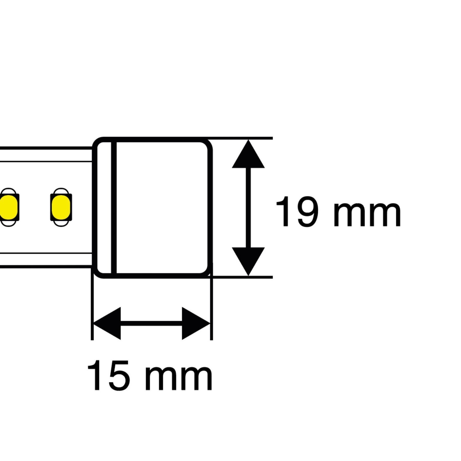 Levně SLC koncovka pro 230V LED pásky čirá