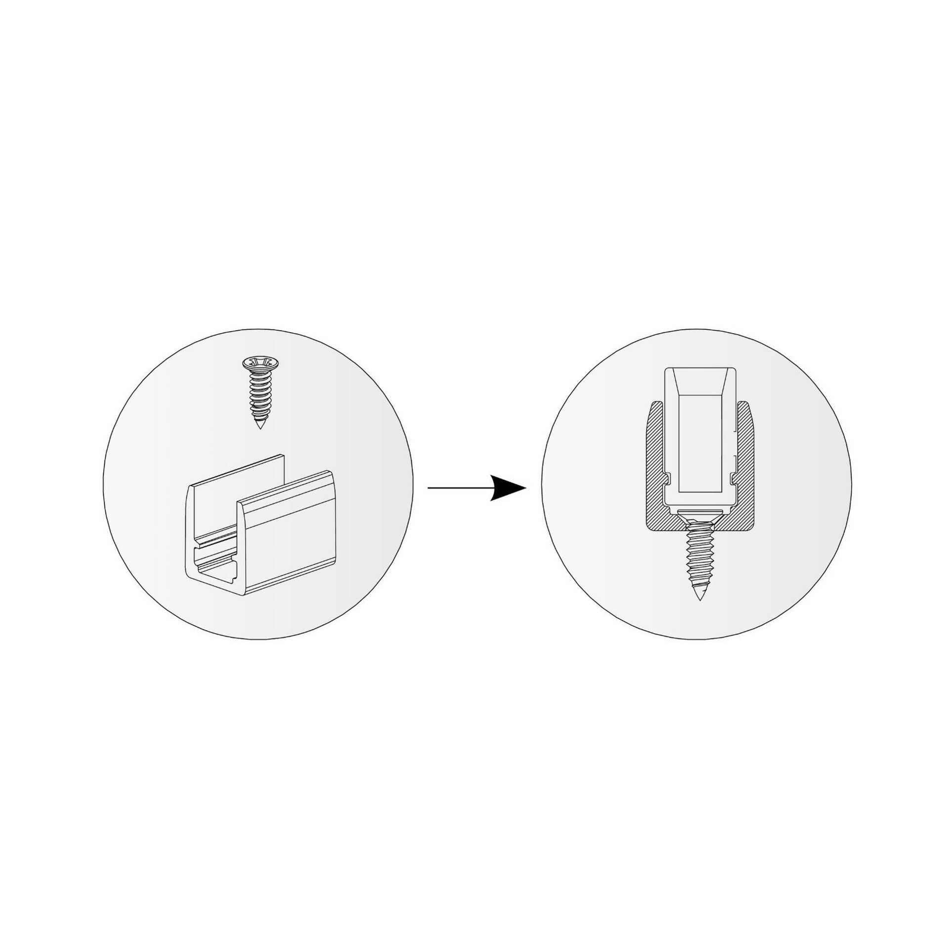 Levně SLC klip pro Neon Flex 230V SideBend