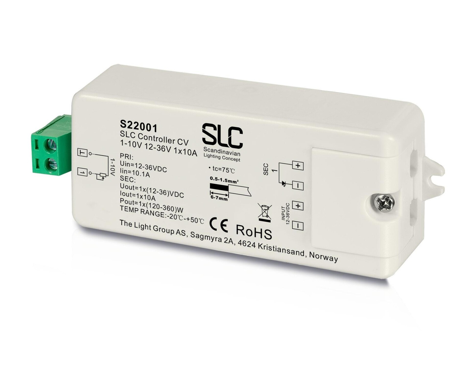 Levně SLC Controller 1x10A 12-36V 240W 1-10V IP20
