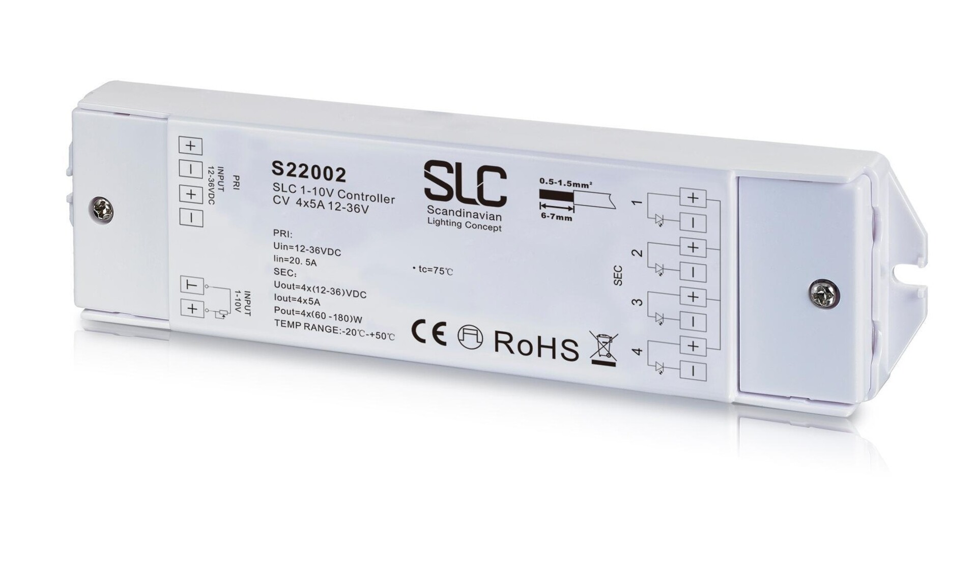 Levně SLC Controller 4x5A 12-36V 480W 1-10V IP20 1x vstup