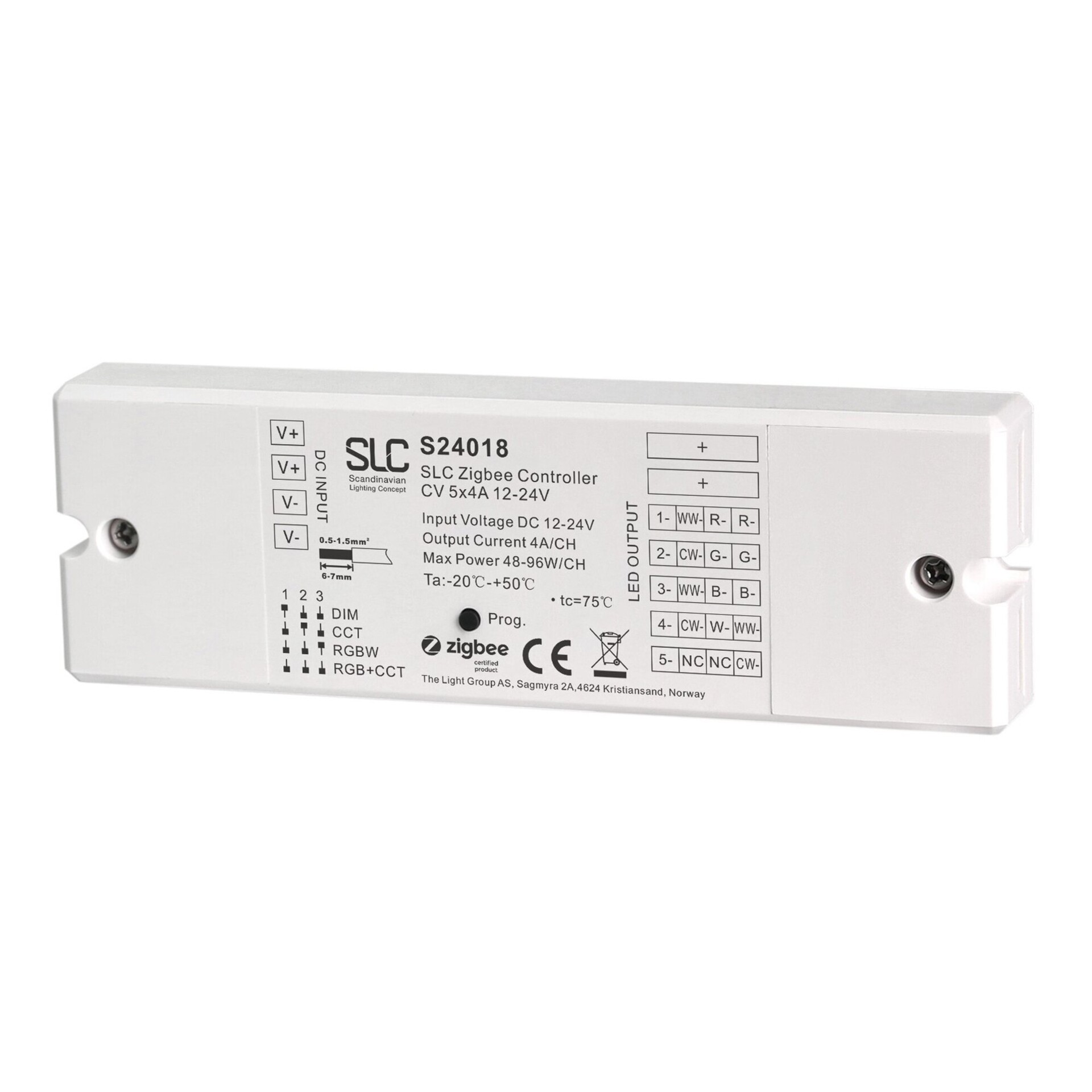 Levně SLC SmartOne Controller 5x4A 12-24V 480W Zigbee IP20