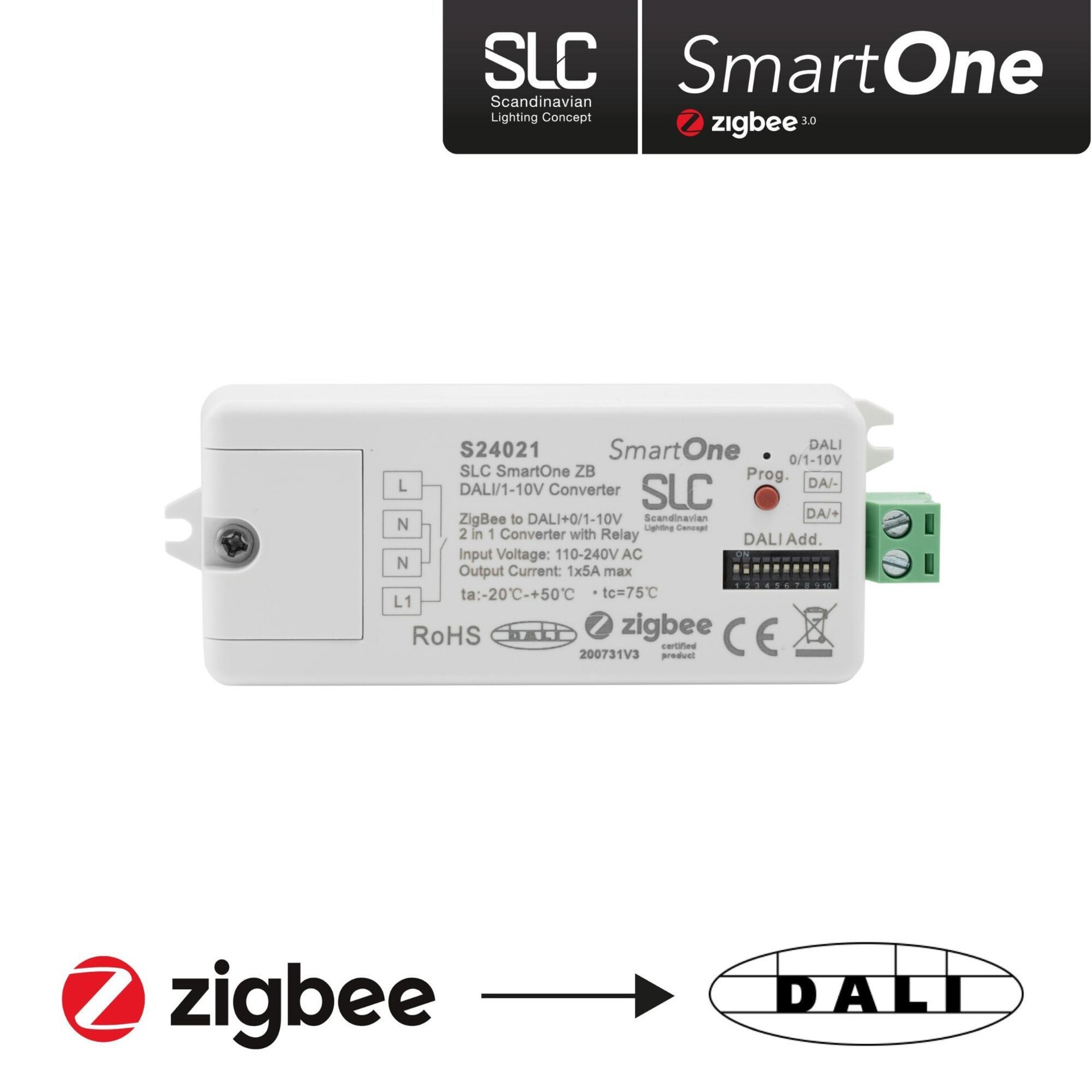 Levně SLC SmartOne převaděč DALI DT8/1-10V Mono/TW/RGB/RGBW Zigbee