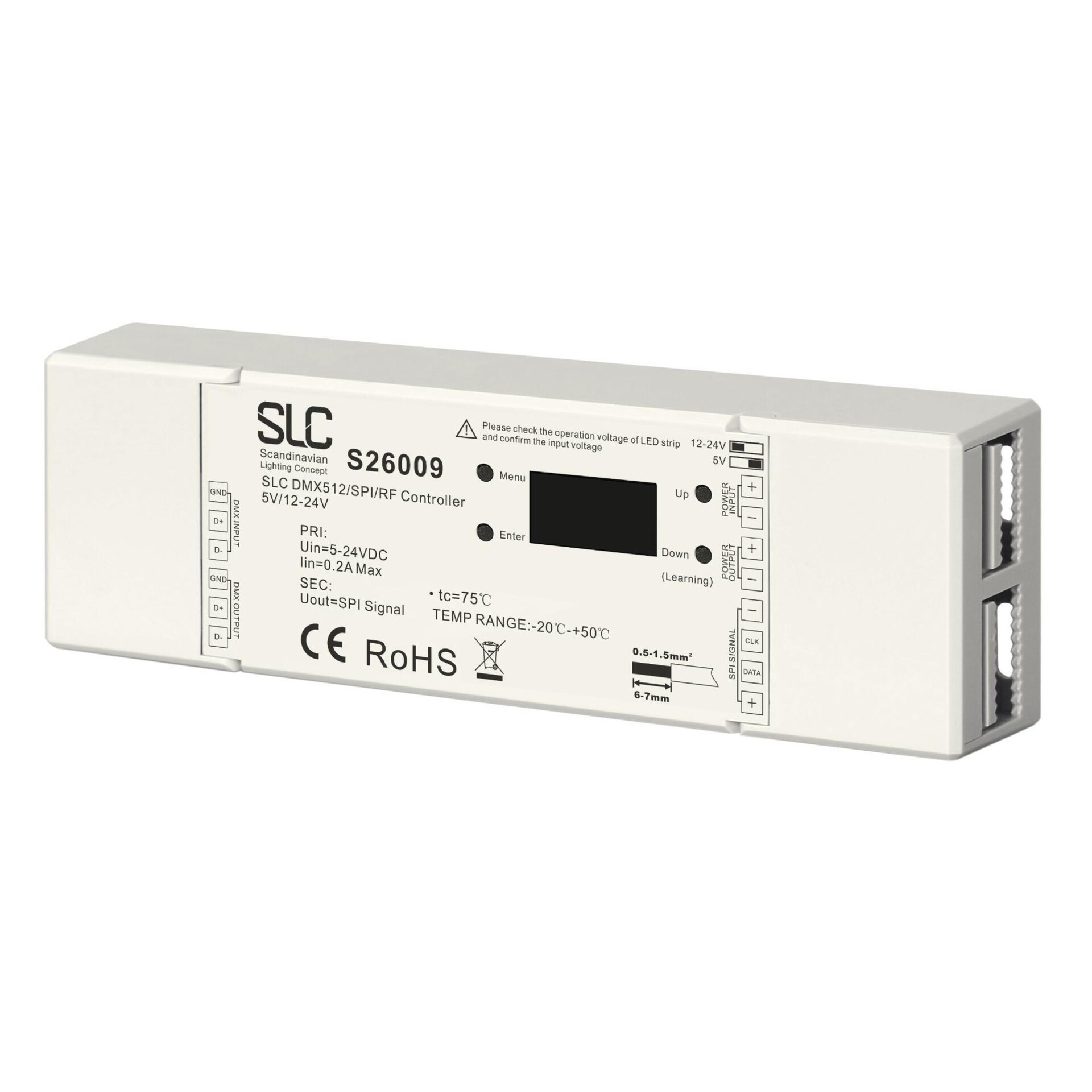 Levně SLC Controller DMX/RF na SPI 5/12-24V 120W IP20