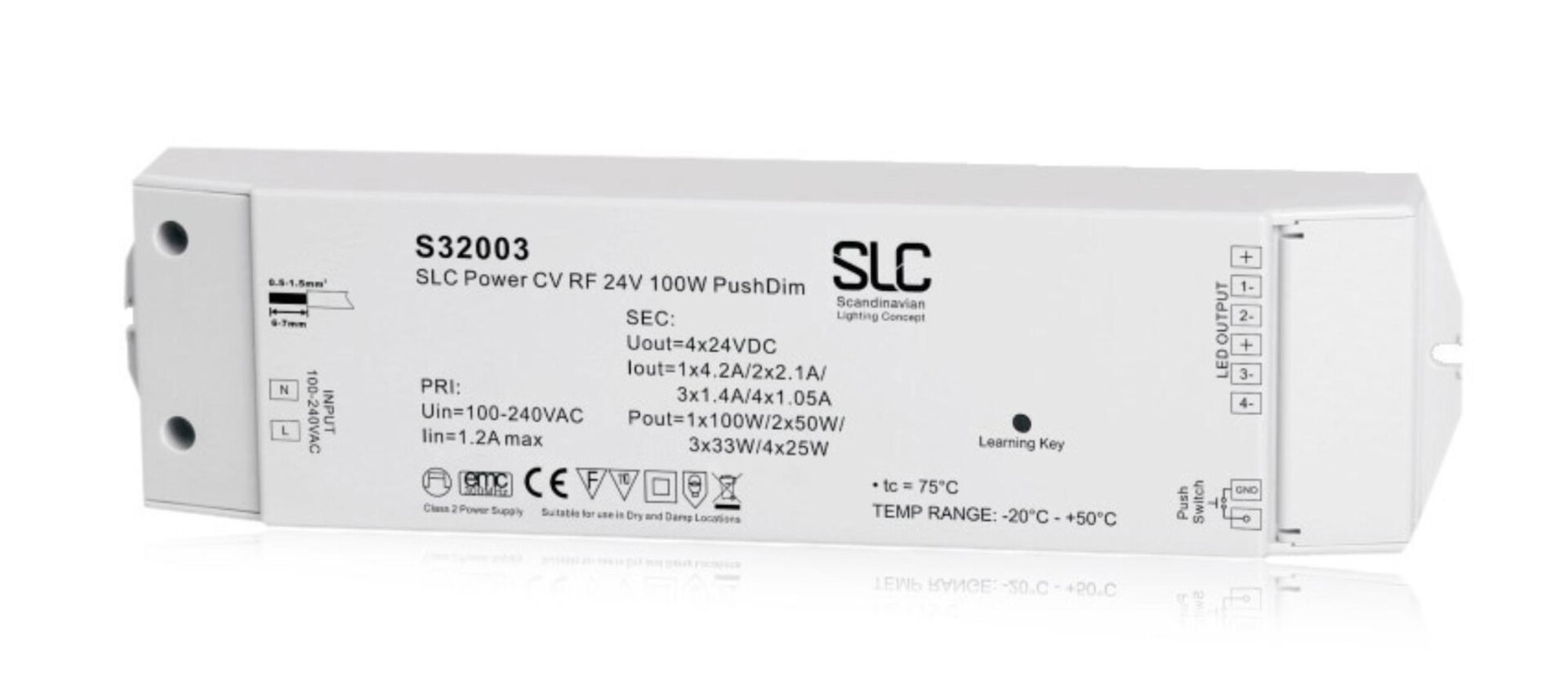 Levně SLC Driver 24V 100W RF /PushDim IP20