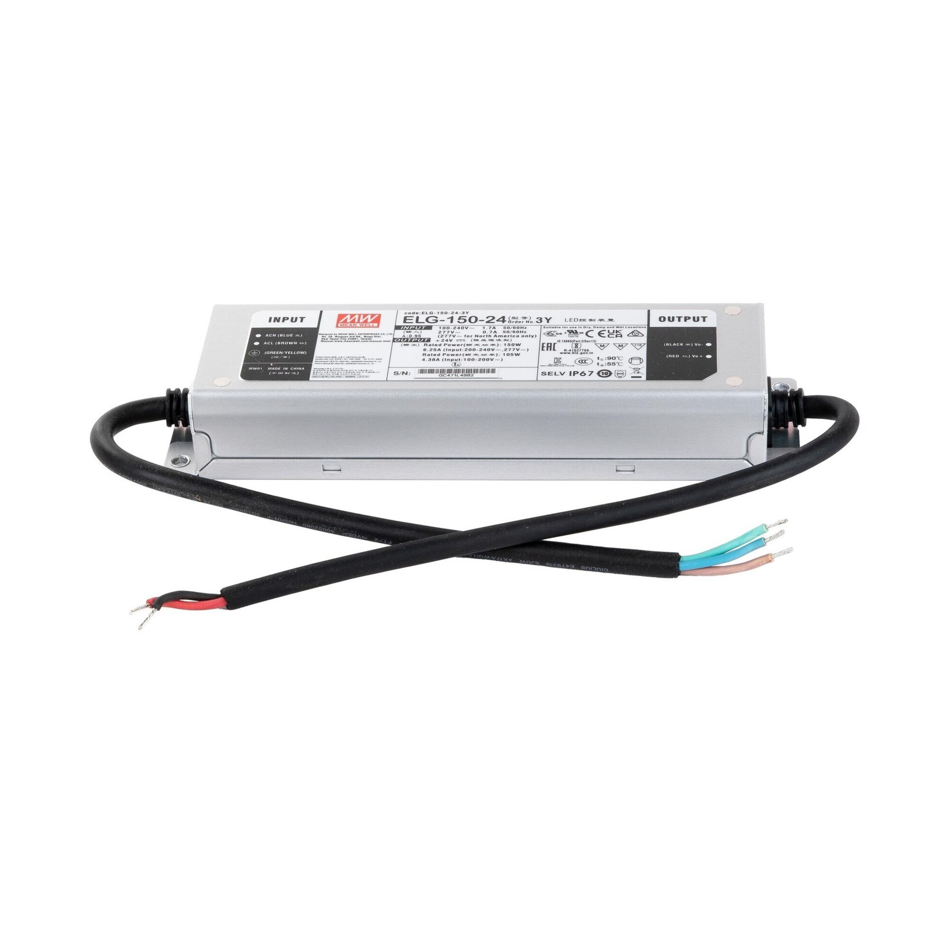 Levně SLC MeanWell Driver ELG CV 24V 150W nestmívatelný IP67