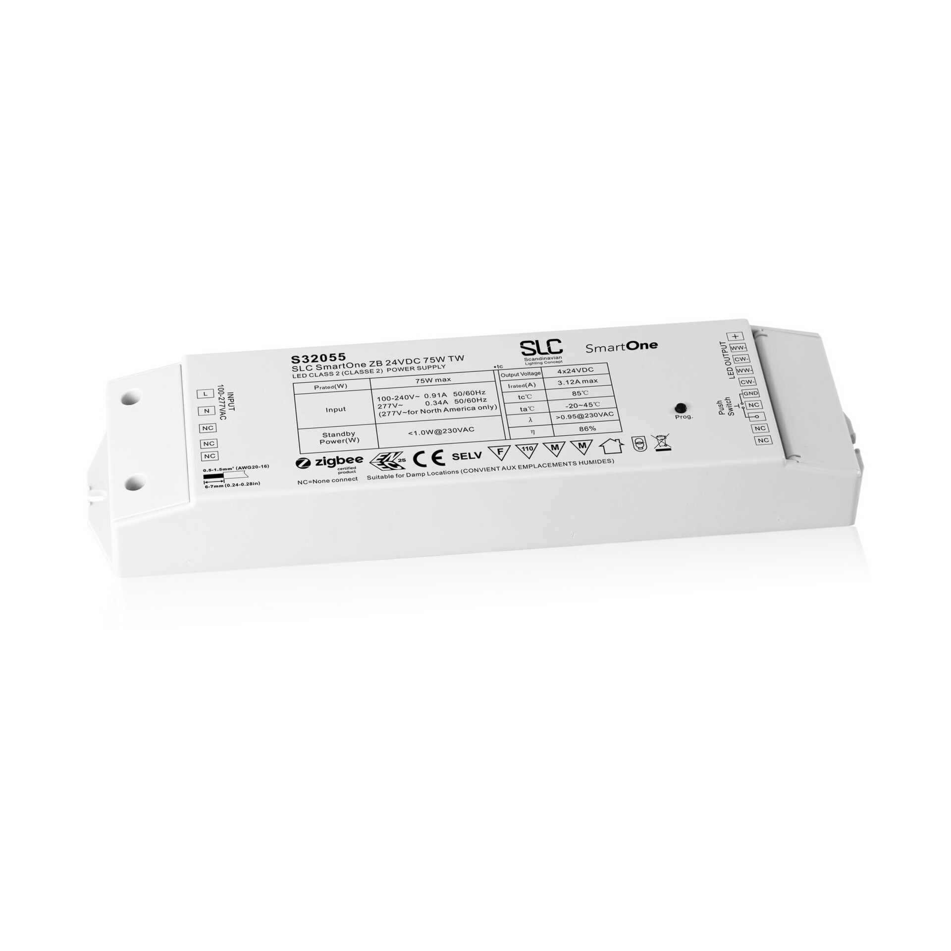 Levně SLC SmartOne Driver 24V TW 75W Zigbee /PushDim IP20