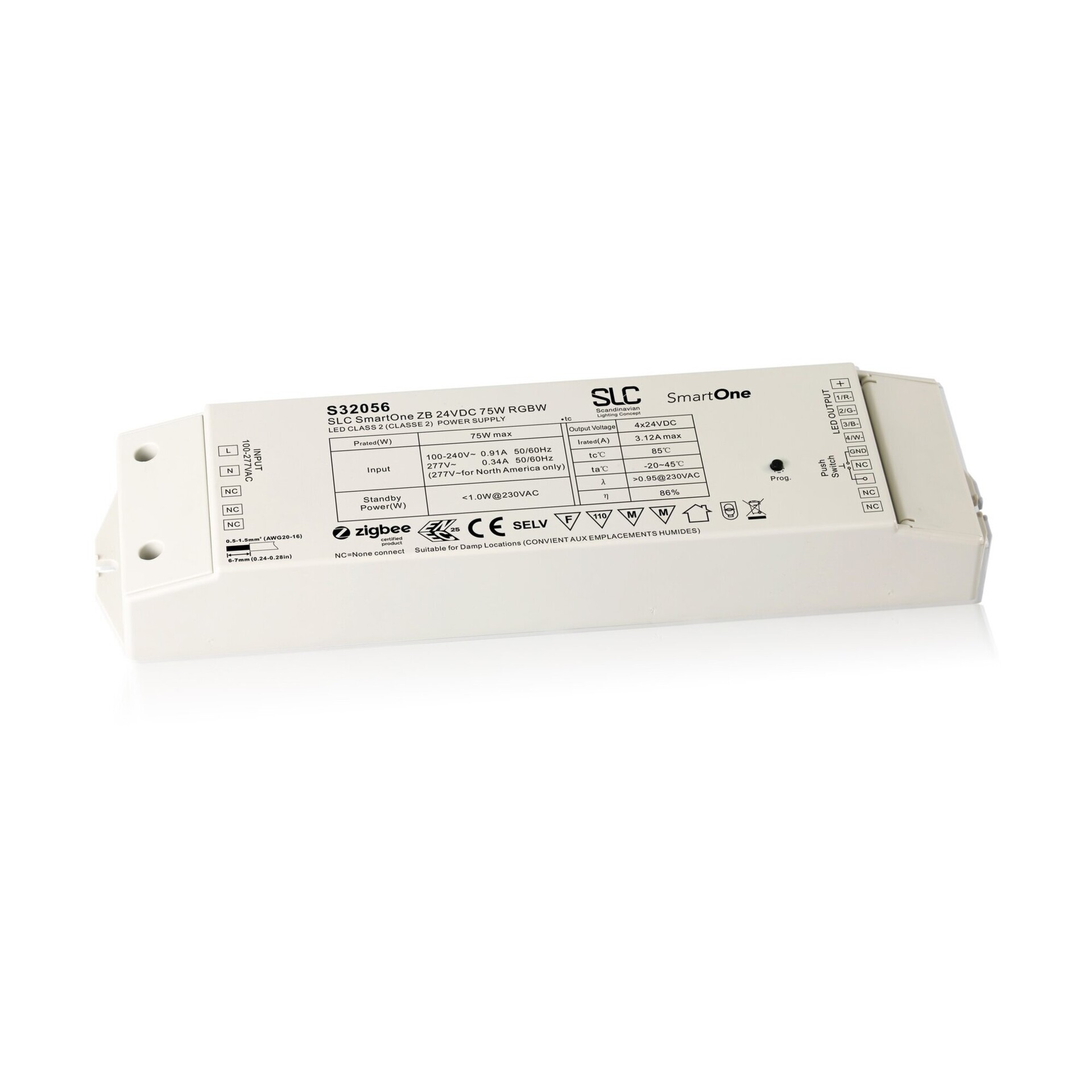 Levně SLC SmartOne Driver 24V RGBW 75W Zigbee /PushDim IP20