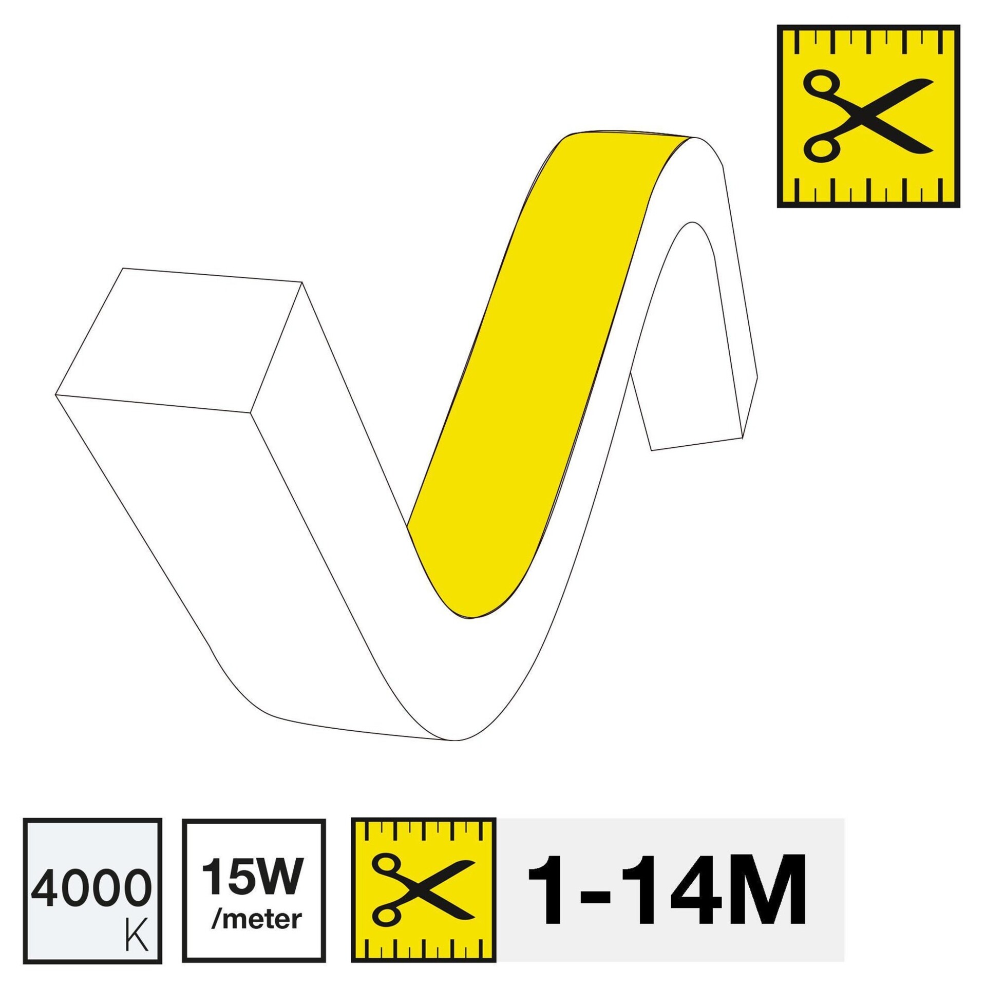 Levně LED pásek SLC NEON FLEX TOP 4000K 15W 1147LM 1-14M IP67