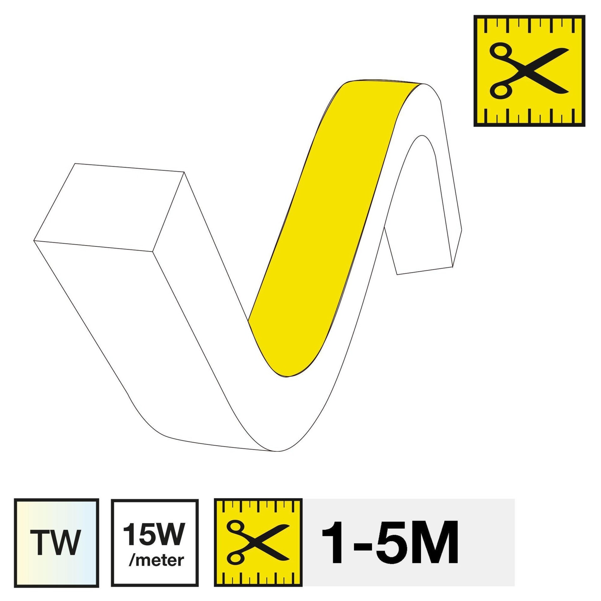 Levně LED pásek SLC NEON FLEX TOP TW 2400-6500K 15W 762LM 1-5M IP67