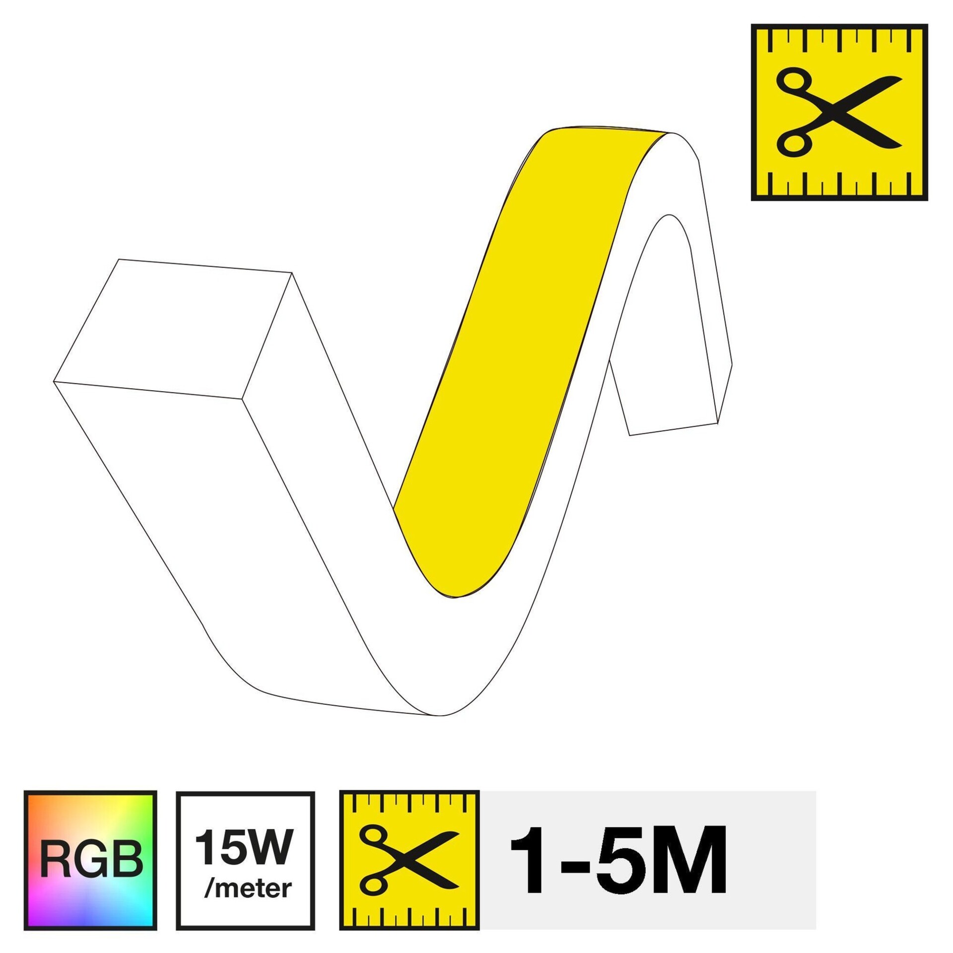 Levně LED pásek SLC NEON FLEX TOP RGB 15W 337LM 1-5M IP67