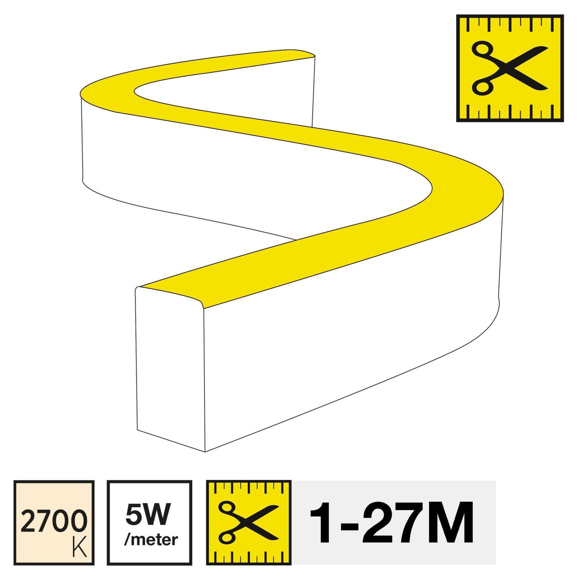 Levně LED pásek SLC NEON FLEX SIDE 2700K 5W 198LM 1-27M IP67
