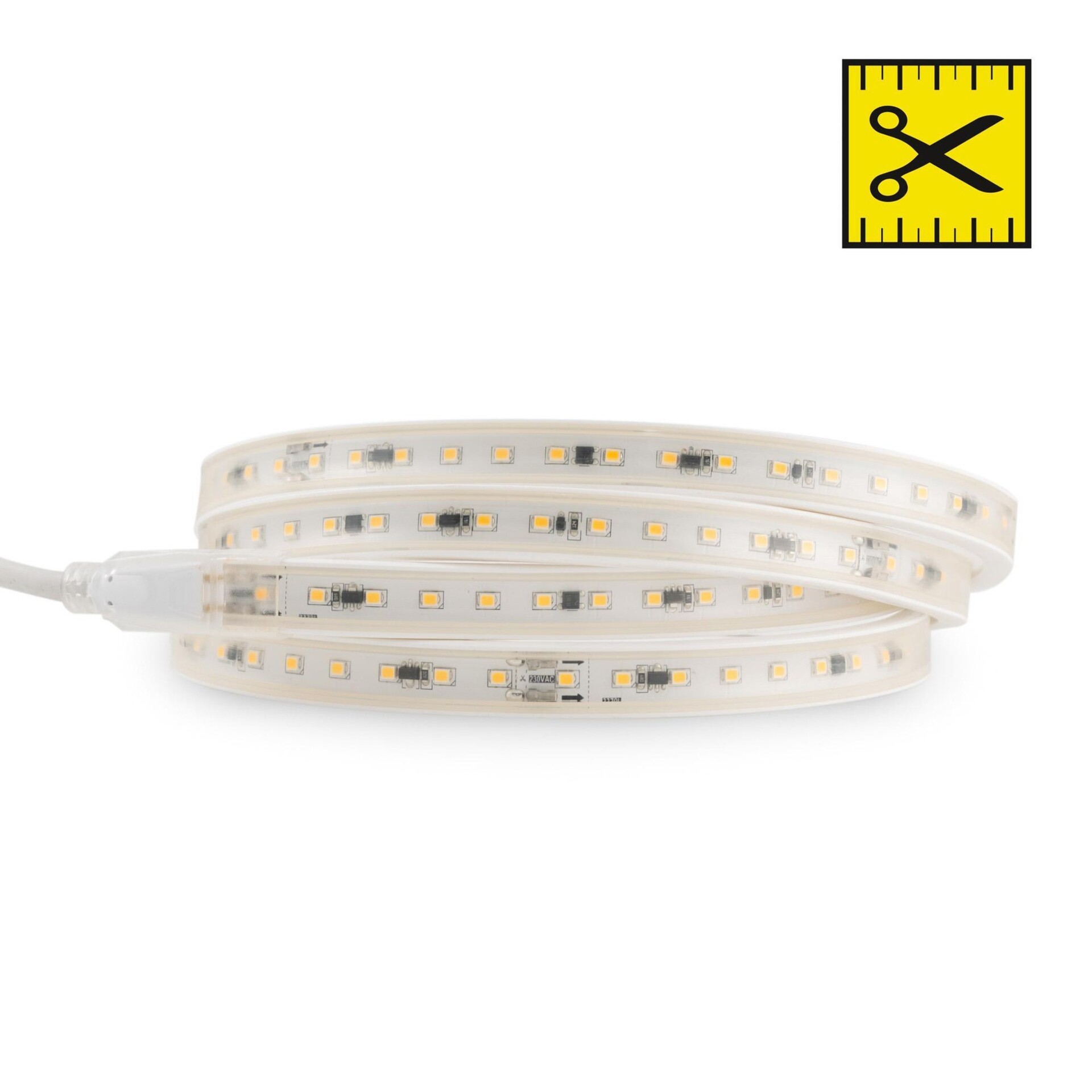 Levně SLC LED pásek 230V 8W/m 800lm/m 4000K Ra80 stmívatelný IP65 1m