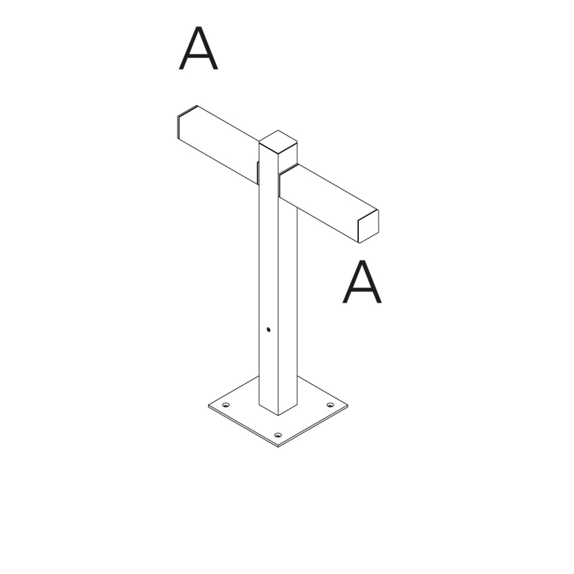 Levně Artemide venkovní svítidlo Walking Pole 600 Architectural Outdoor 2x180° hlavic