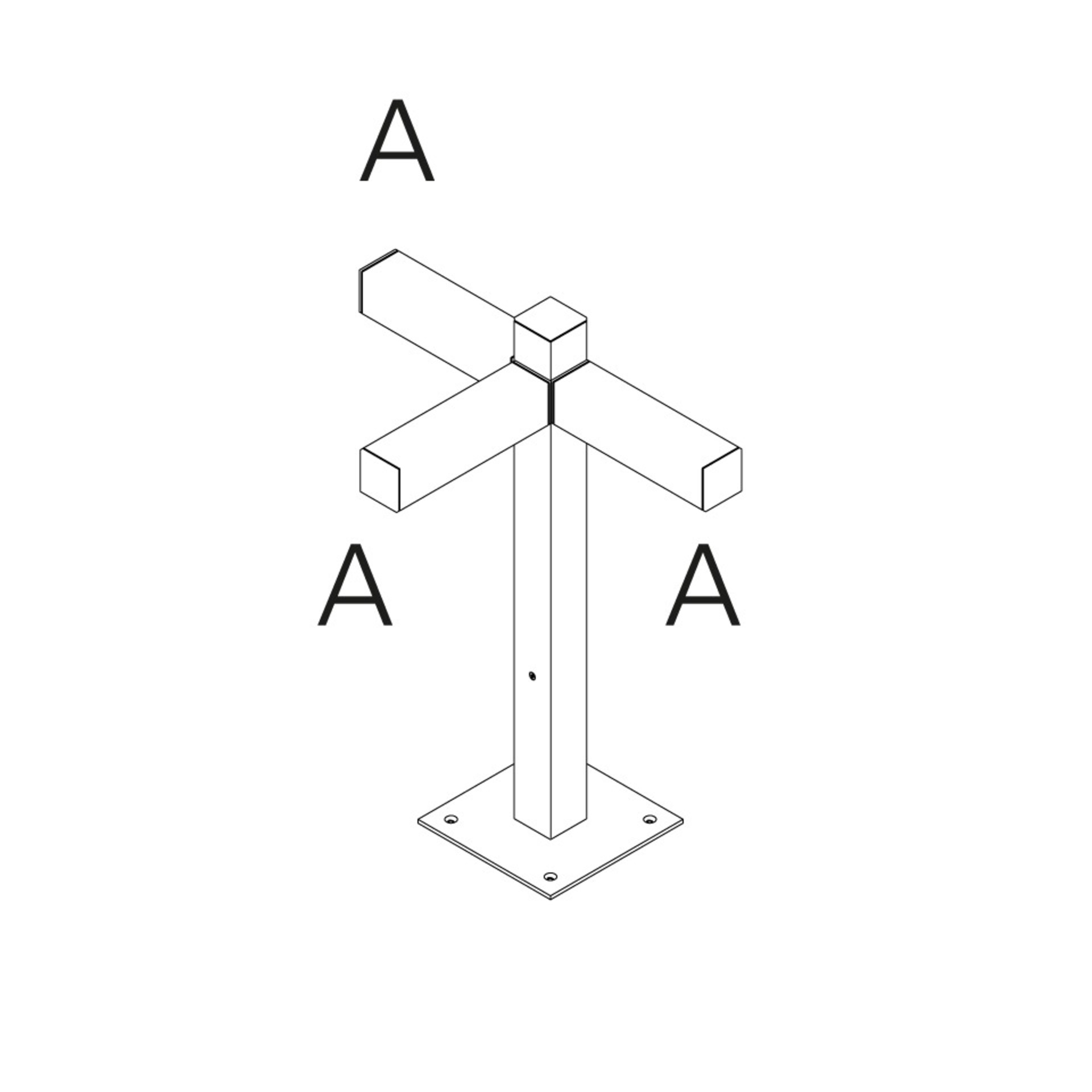 Levně Artemide venkovní svítidlo Walking Pole 600 Architectural Outdoor 3x180° hlavic